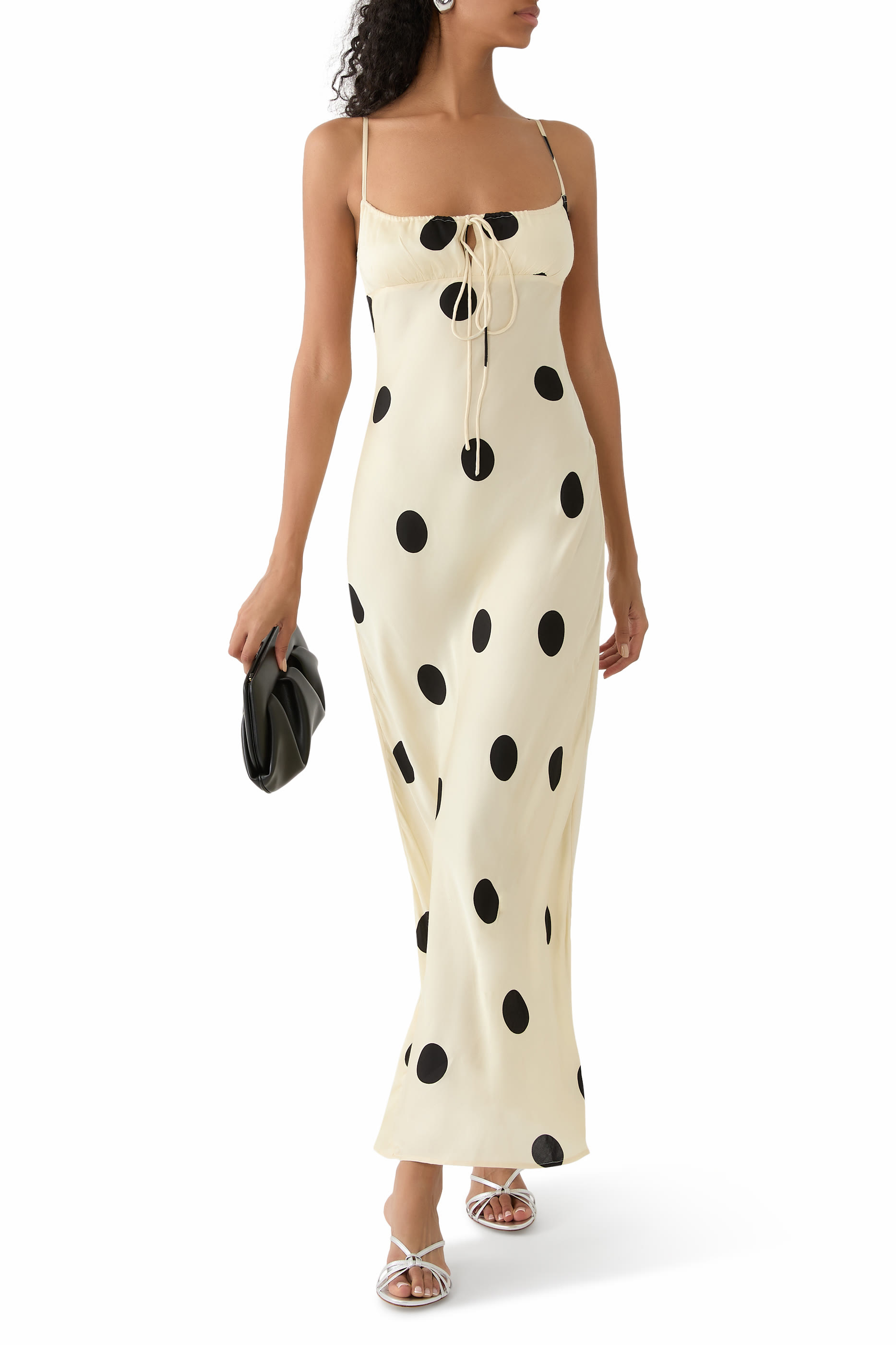 فستان طويل بنقشة فلفل حار