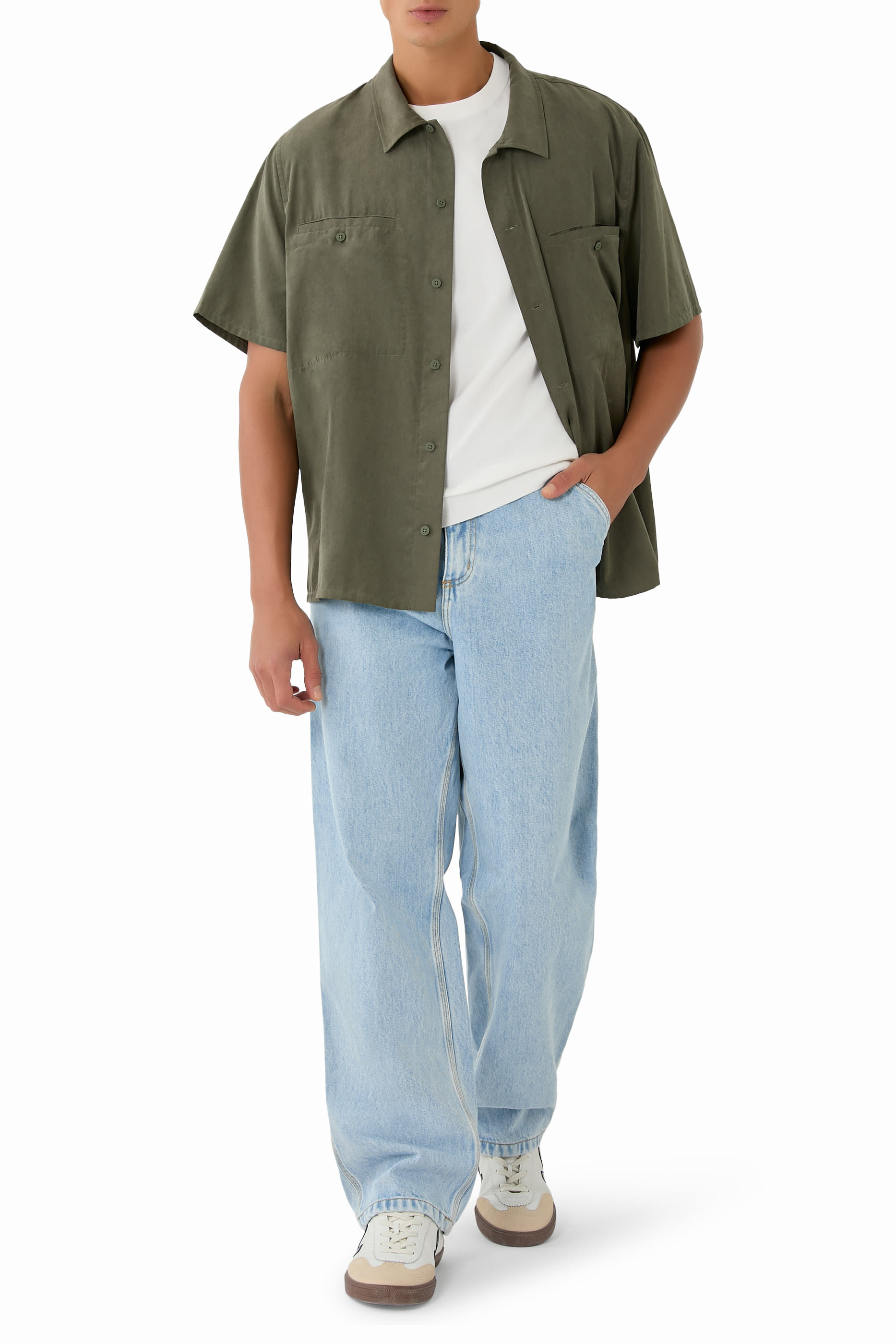 بنطال دنيم سنجل ني