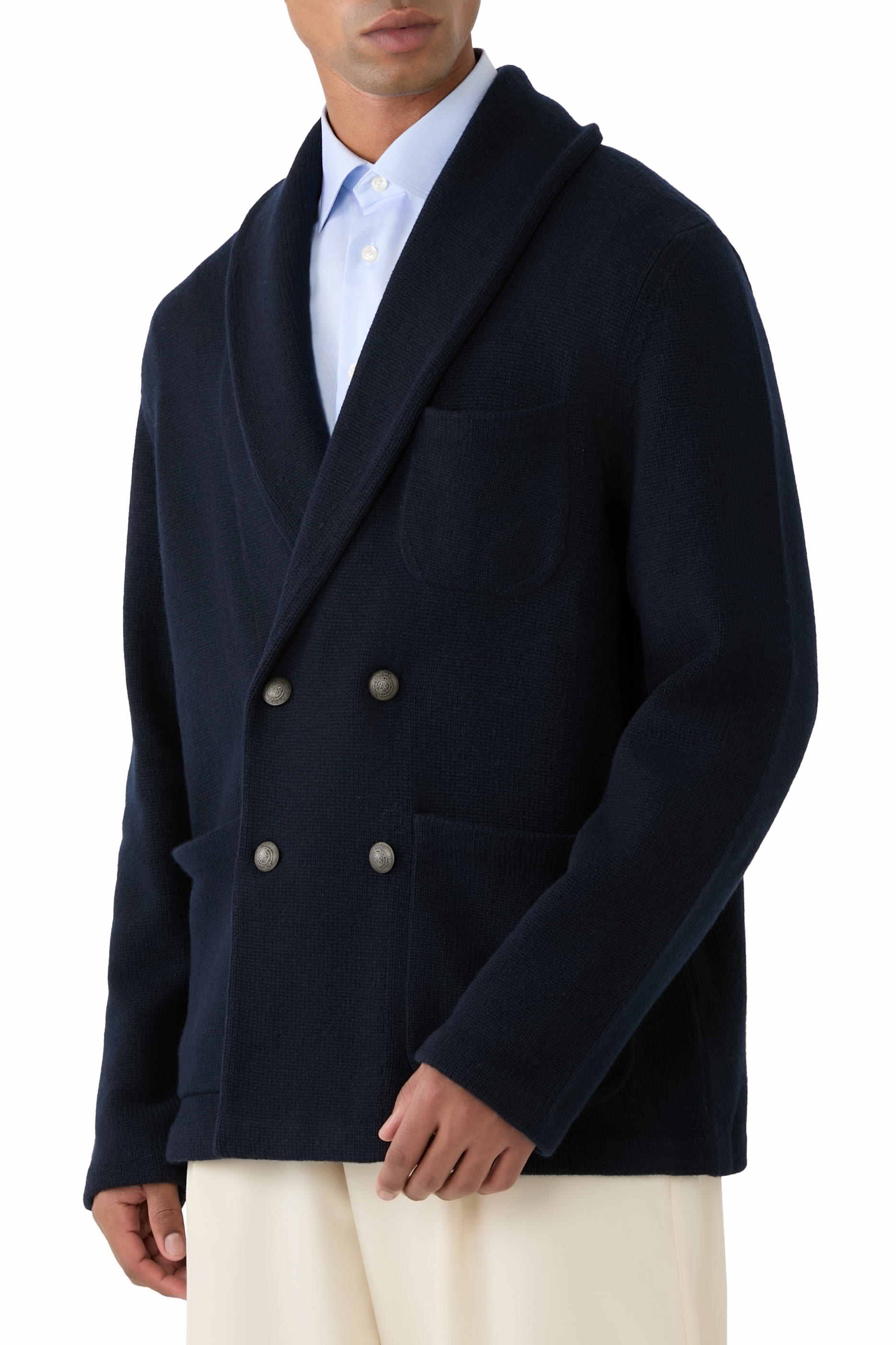 كارديغان بتصميم بليزر كشمير بارز الملمس