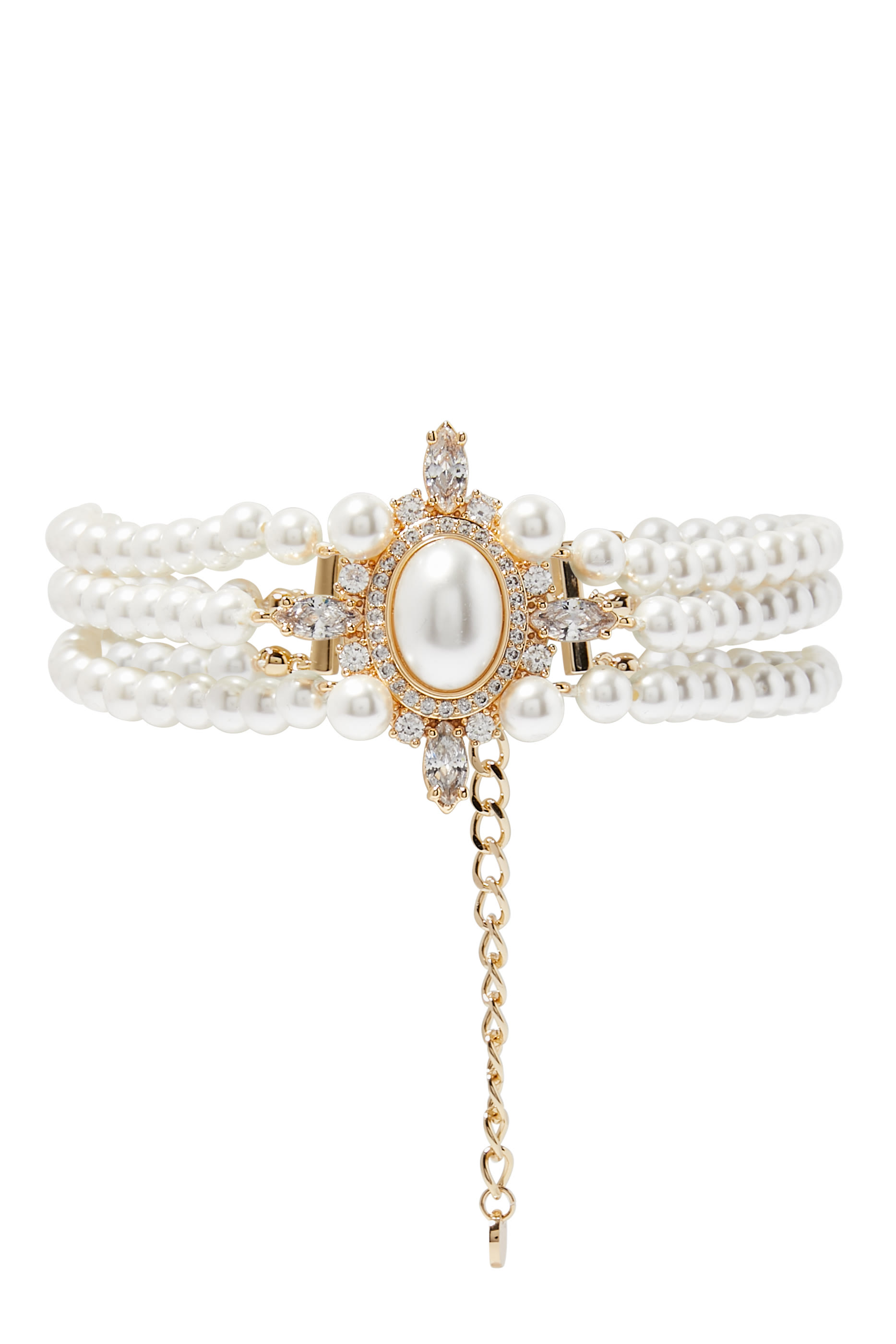 قلادة رقبة مرصعة بالؤلؤ