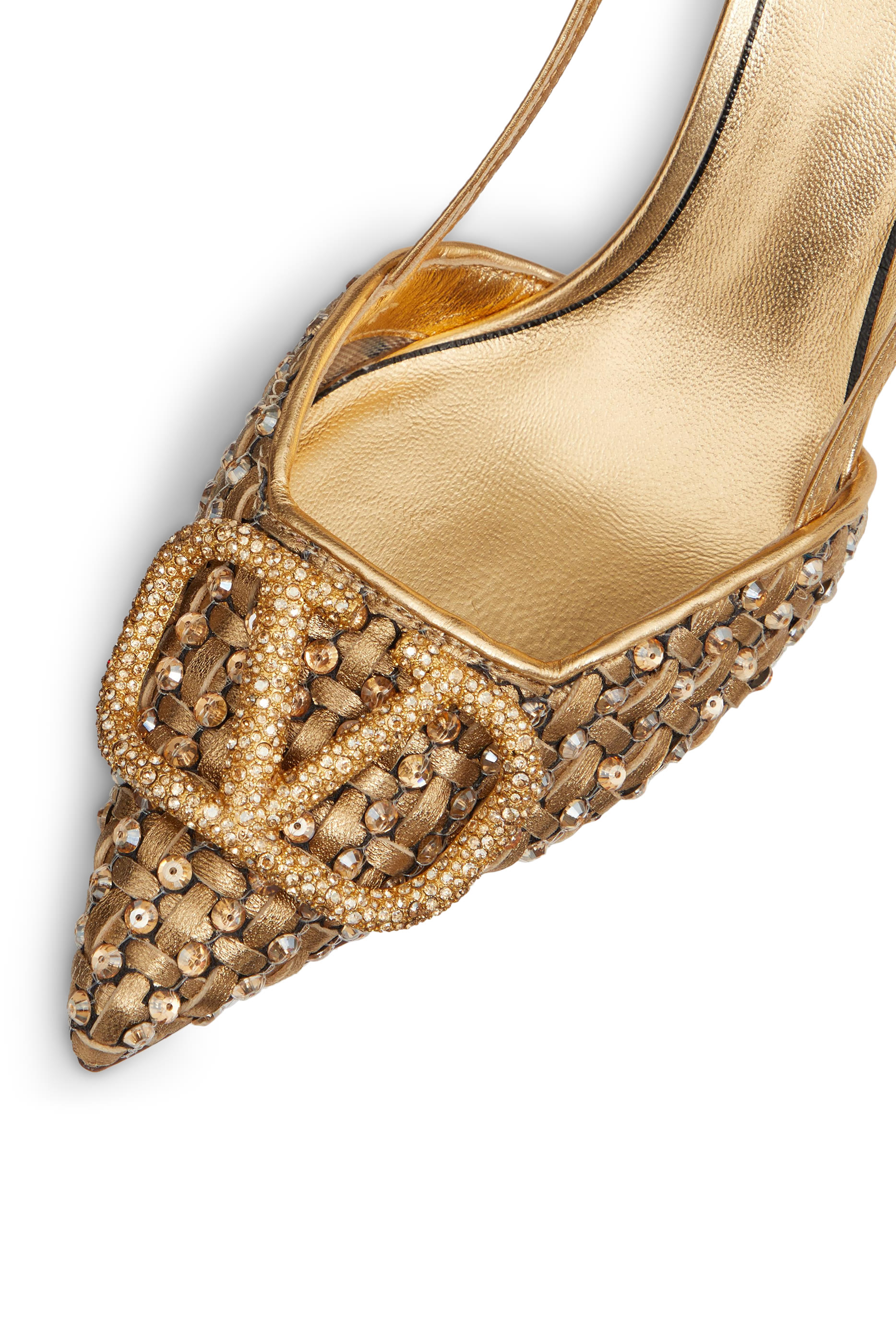 حذاء كلاسيك فالنتينو غارافاني 80 بسير خلفي وشعار الماركة