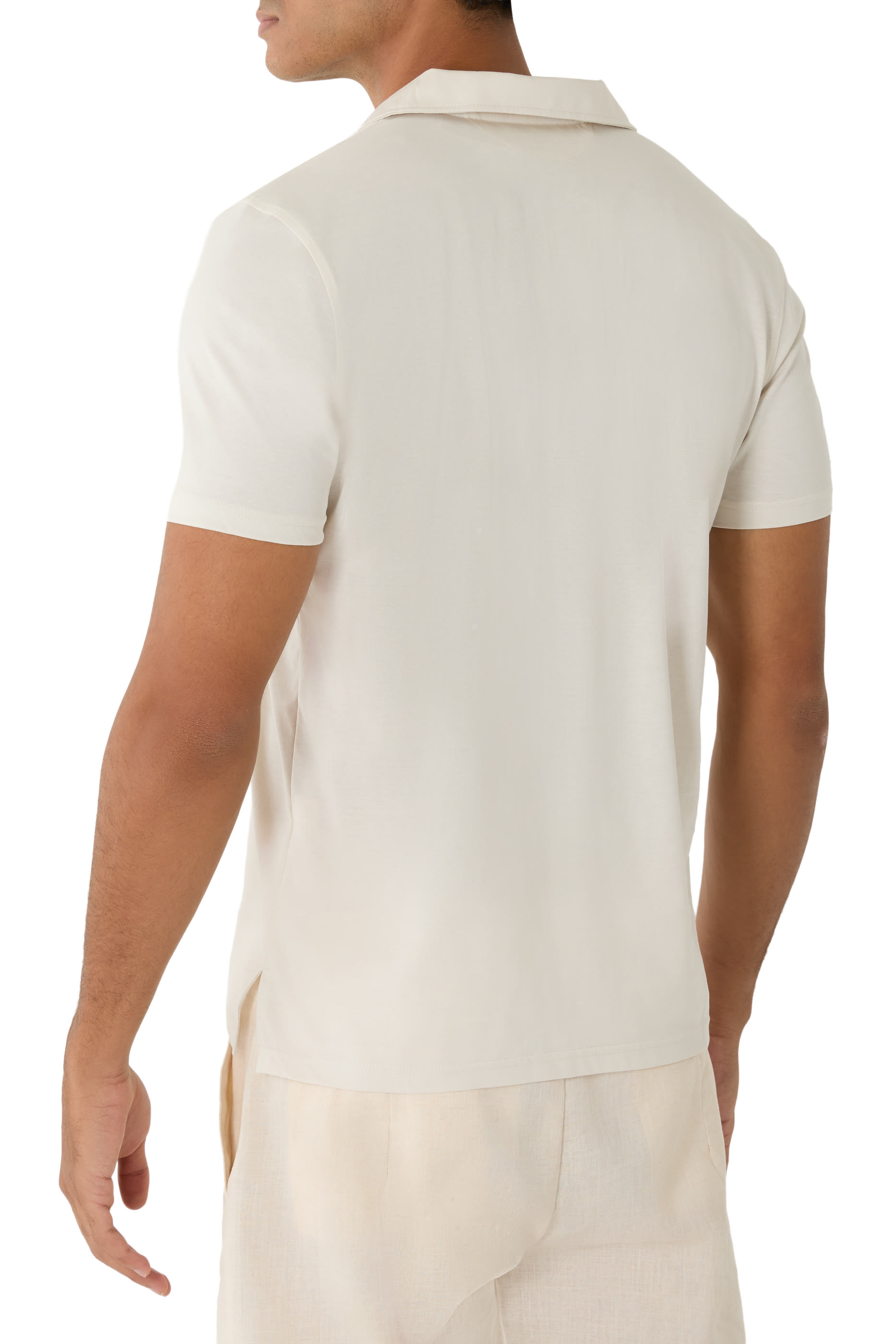 قميص بولو بلا أزرار قطن مصري