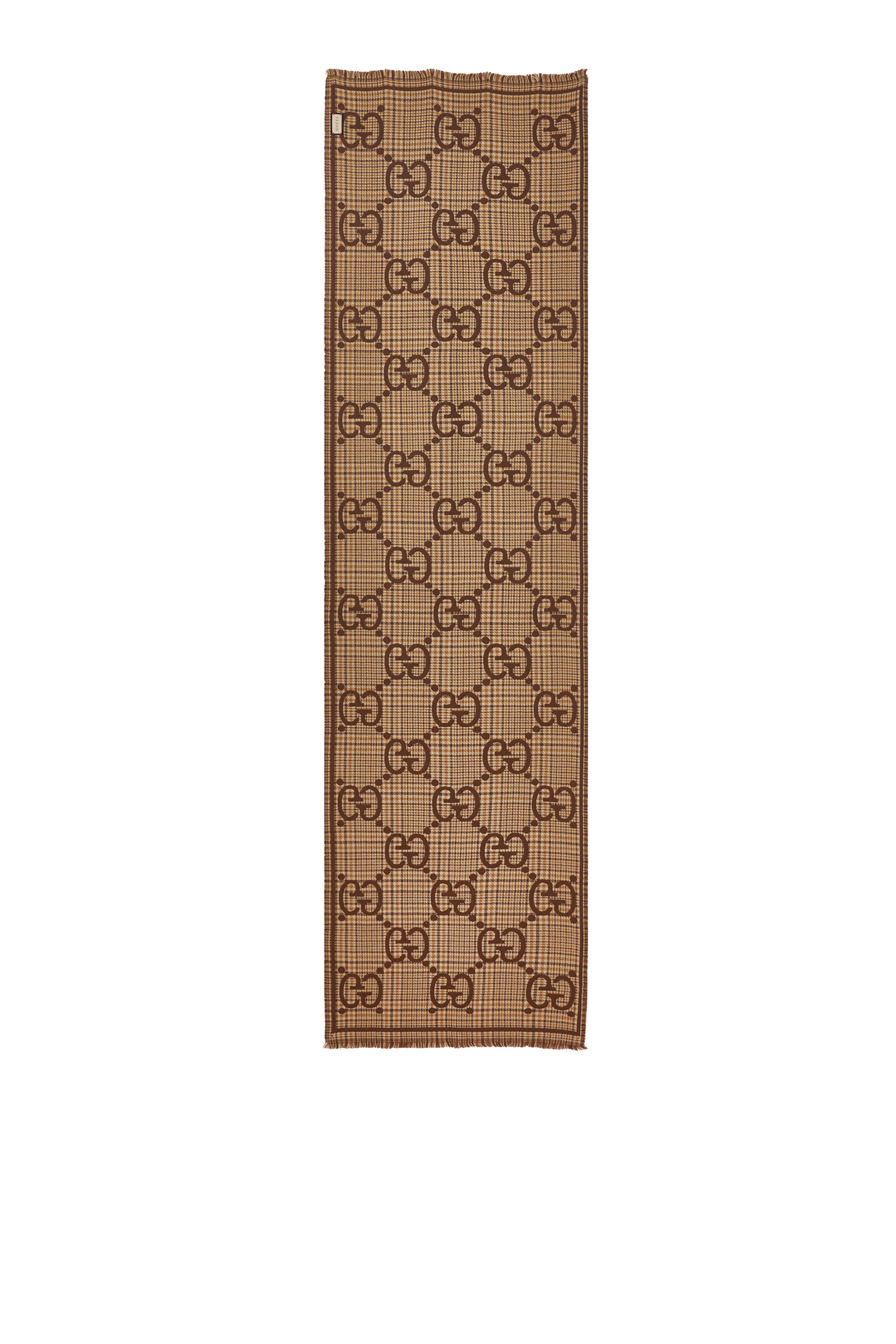 وشاح صوف بنقشة حروف شعار الماركة