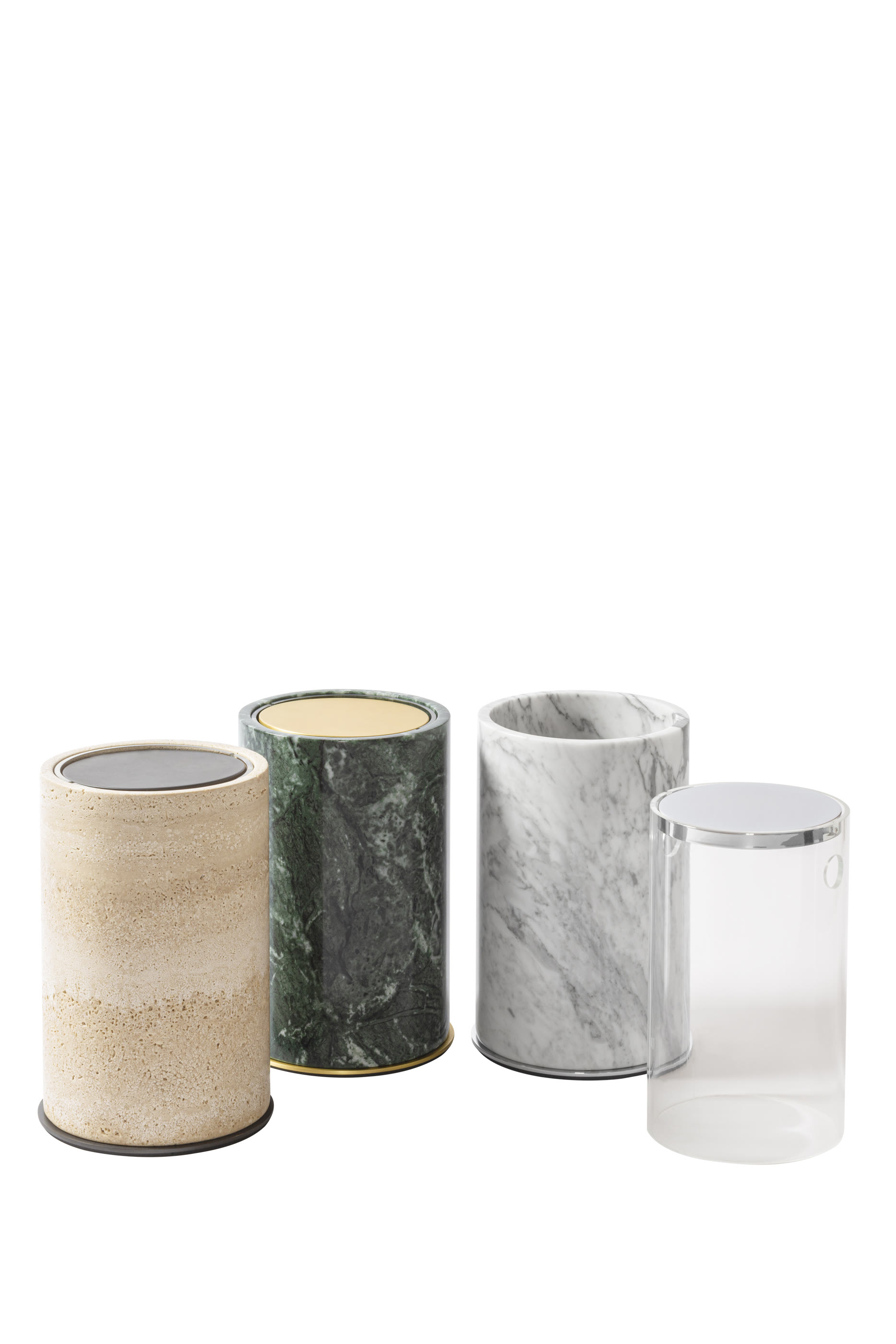 سلة مهملات بوستانو مستديرة رخام