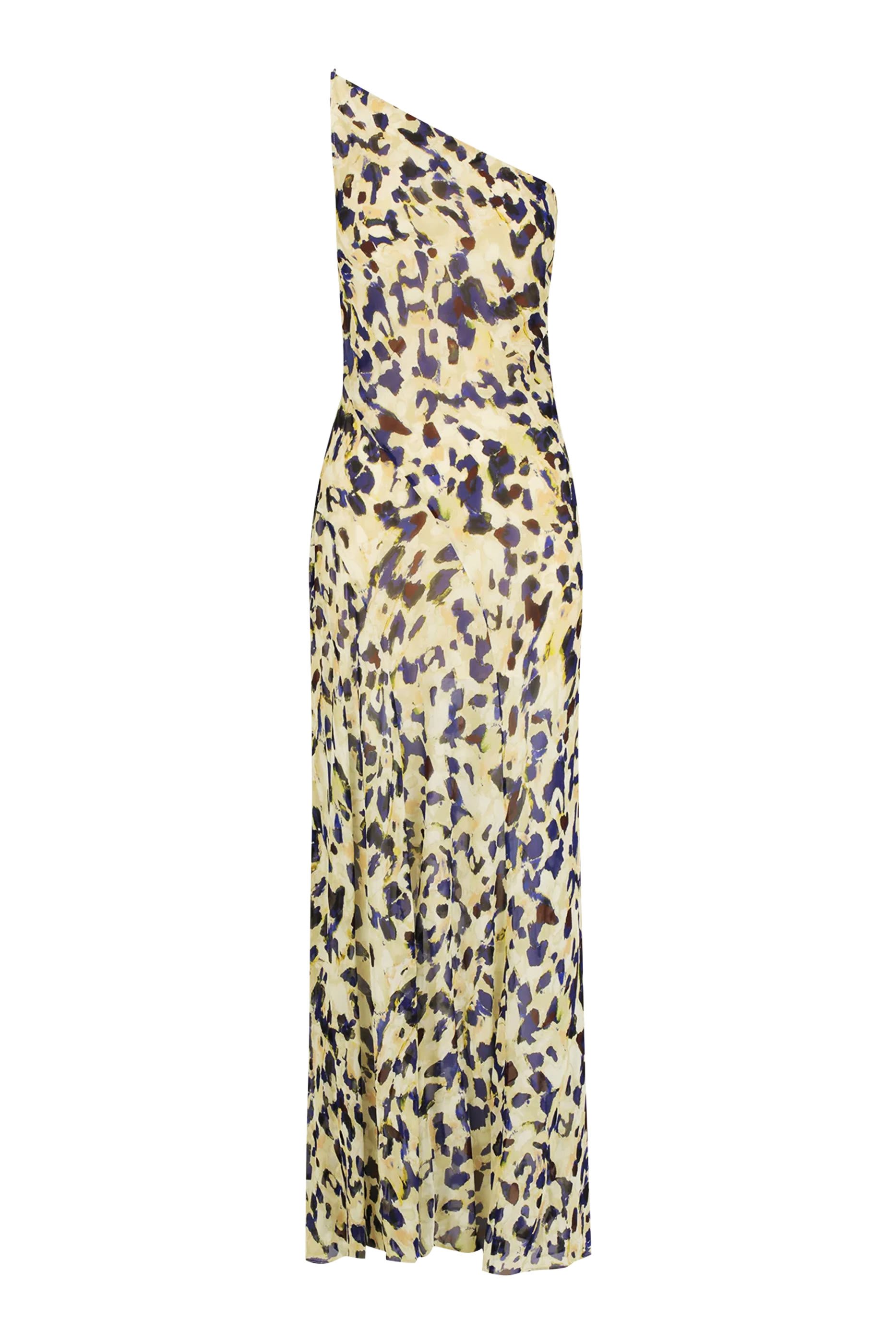 Kinetic Asymmetric Panel Maxi Dress