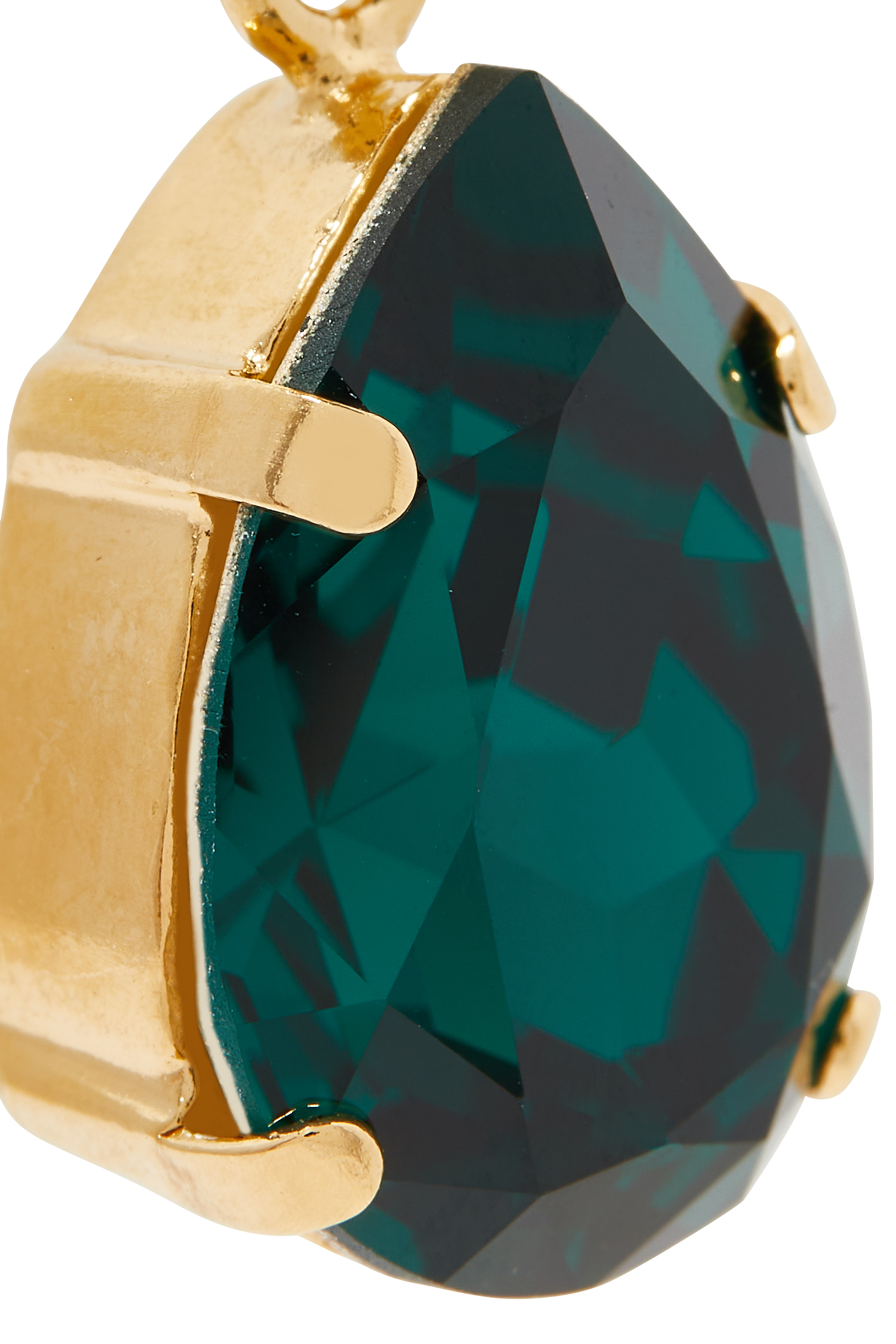 أقراط متدلية كلاسيكية مرصعة بالكريستال روديوم مطلي بذهب عيار 18