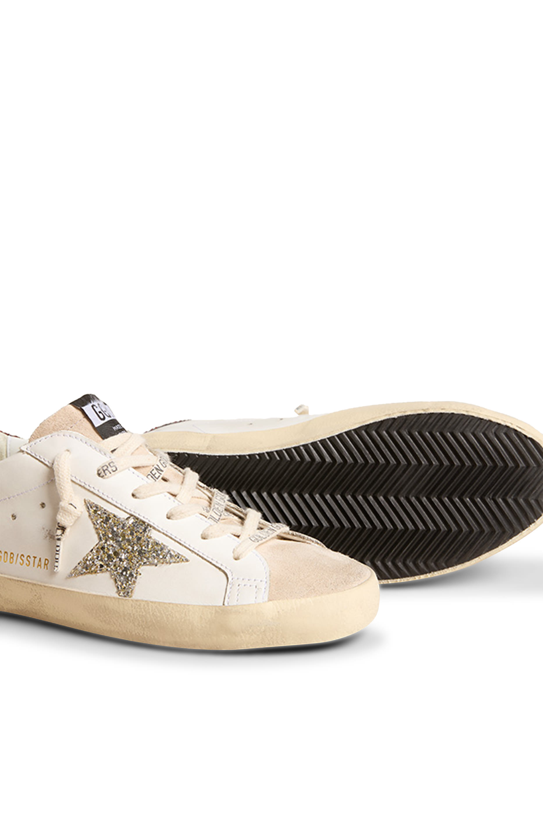 سنيكرز سوبر ستار كلاسيكي مع زخاف لامعة