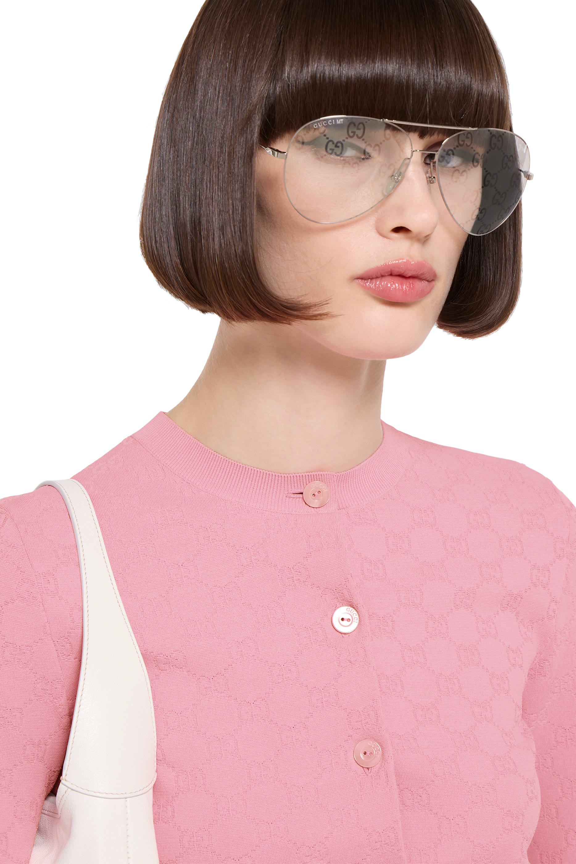 كارديغان بشعار الماركة قماش فاخر جاكار