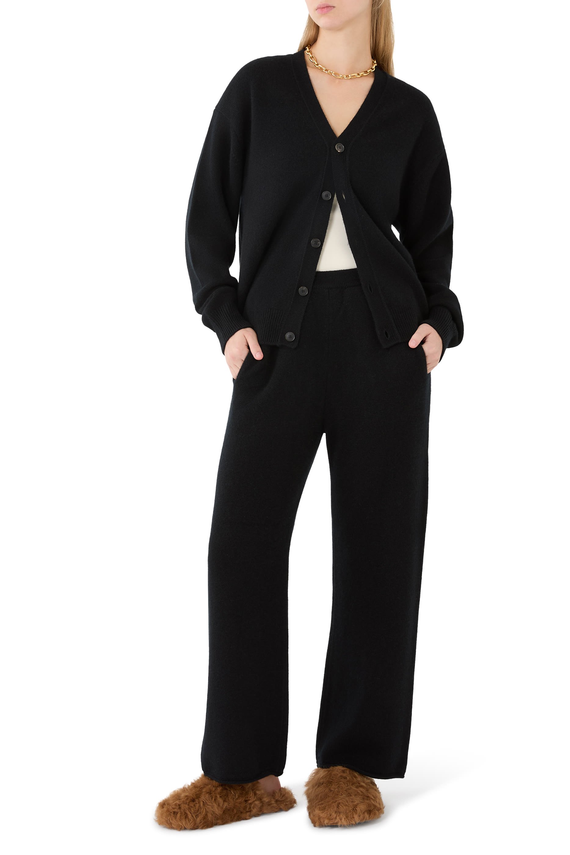 بنطال كشمير منسوج من صوف صغار الماعز