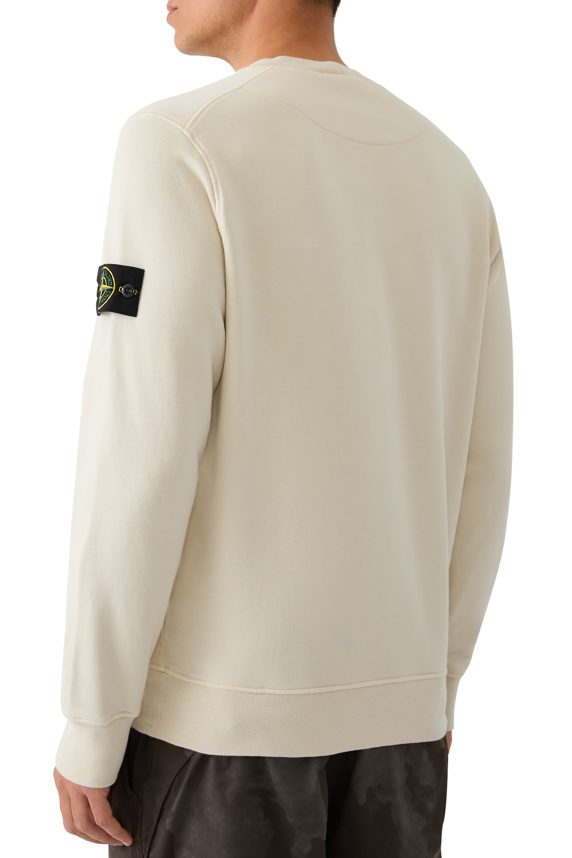 سويت شيرت بياقة ضيقة صوف قطن عضوي