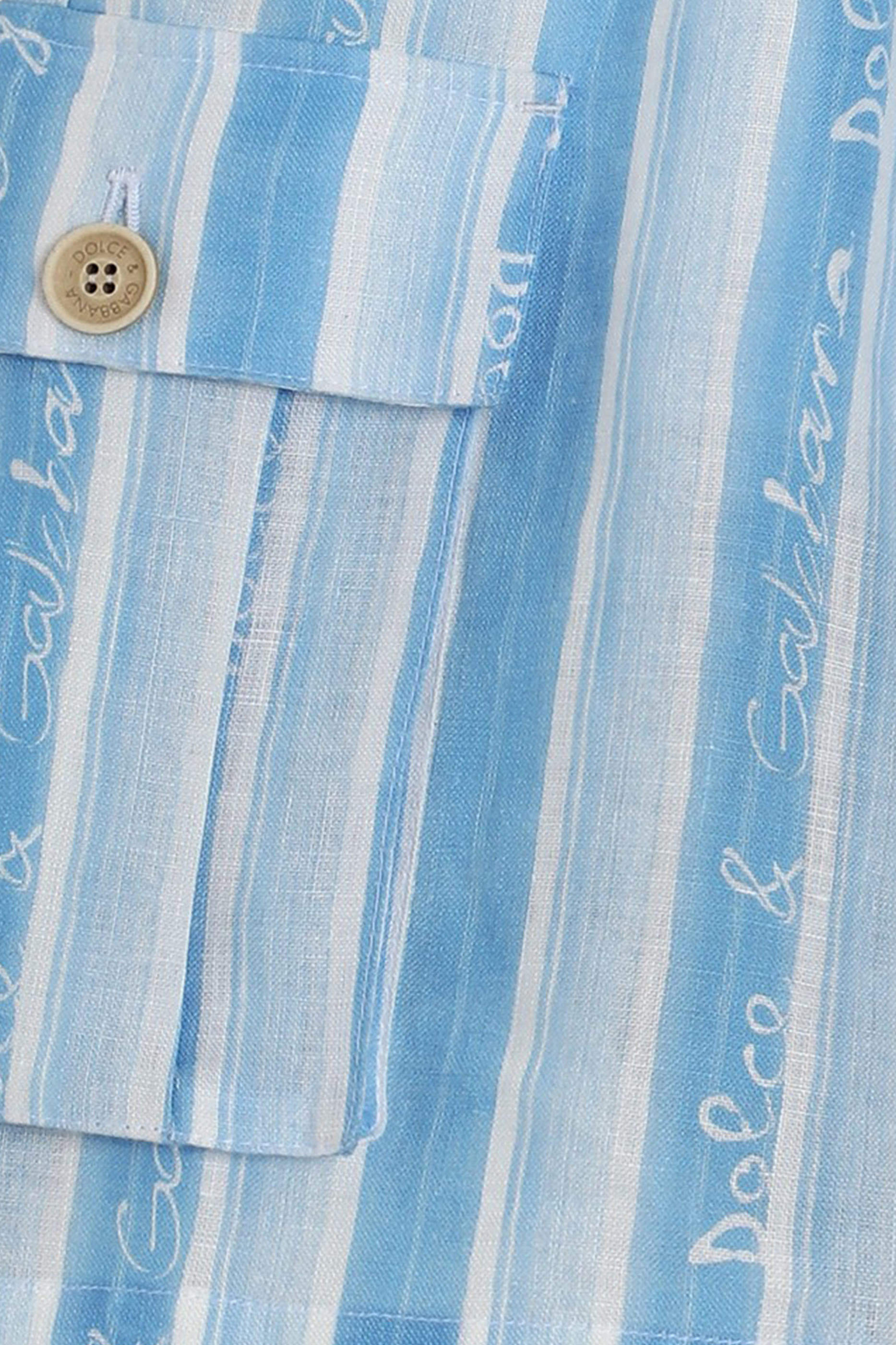 شورت مخطط بشعار الماركة للأطفال