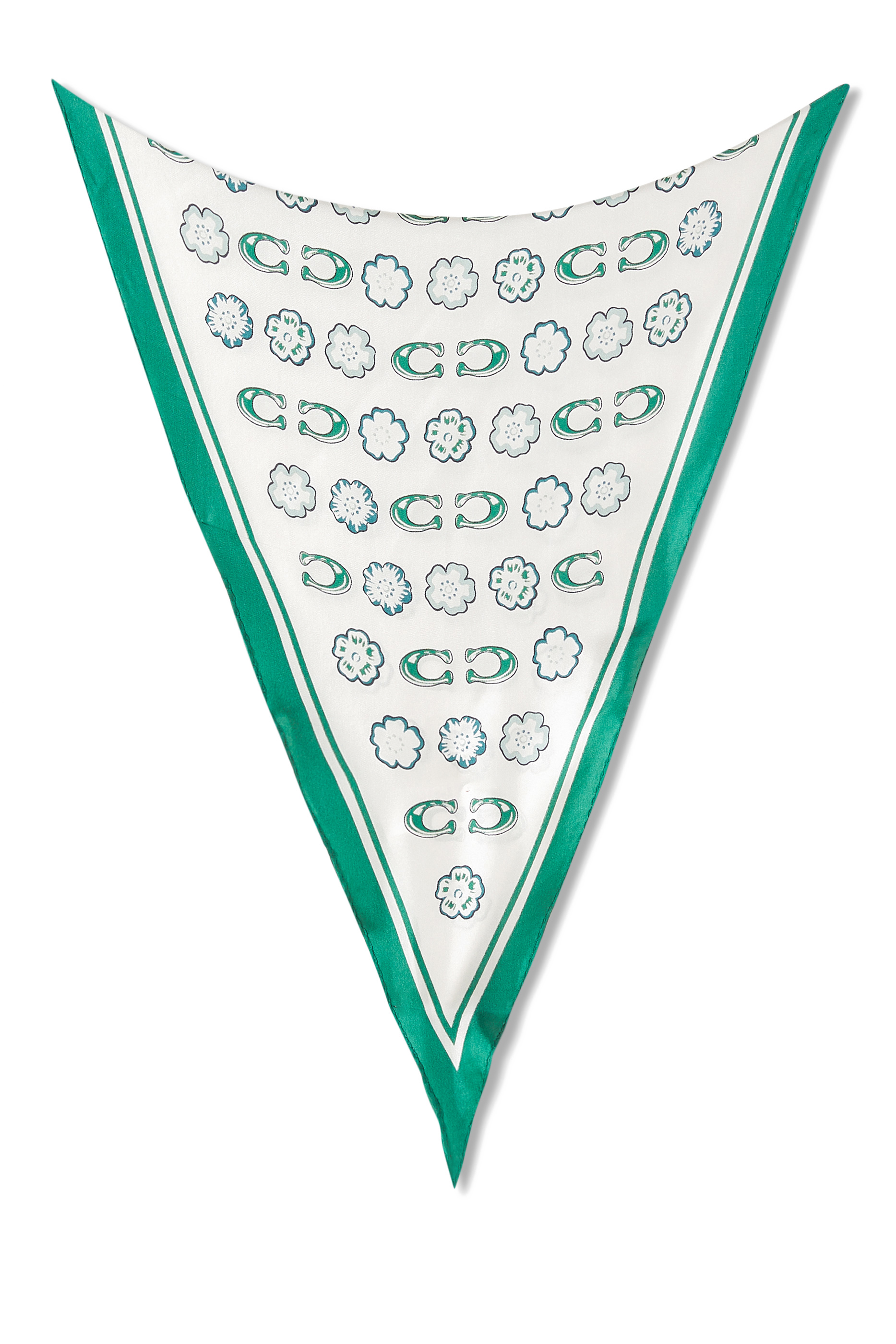 وشاح بتصميم ماسة ونقشة زهرة الشاي حرير