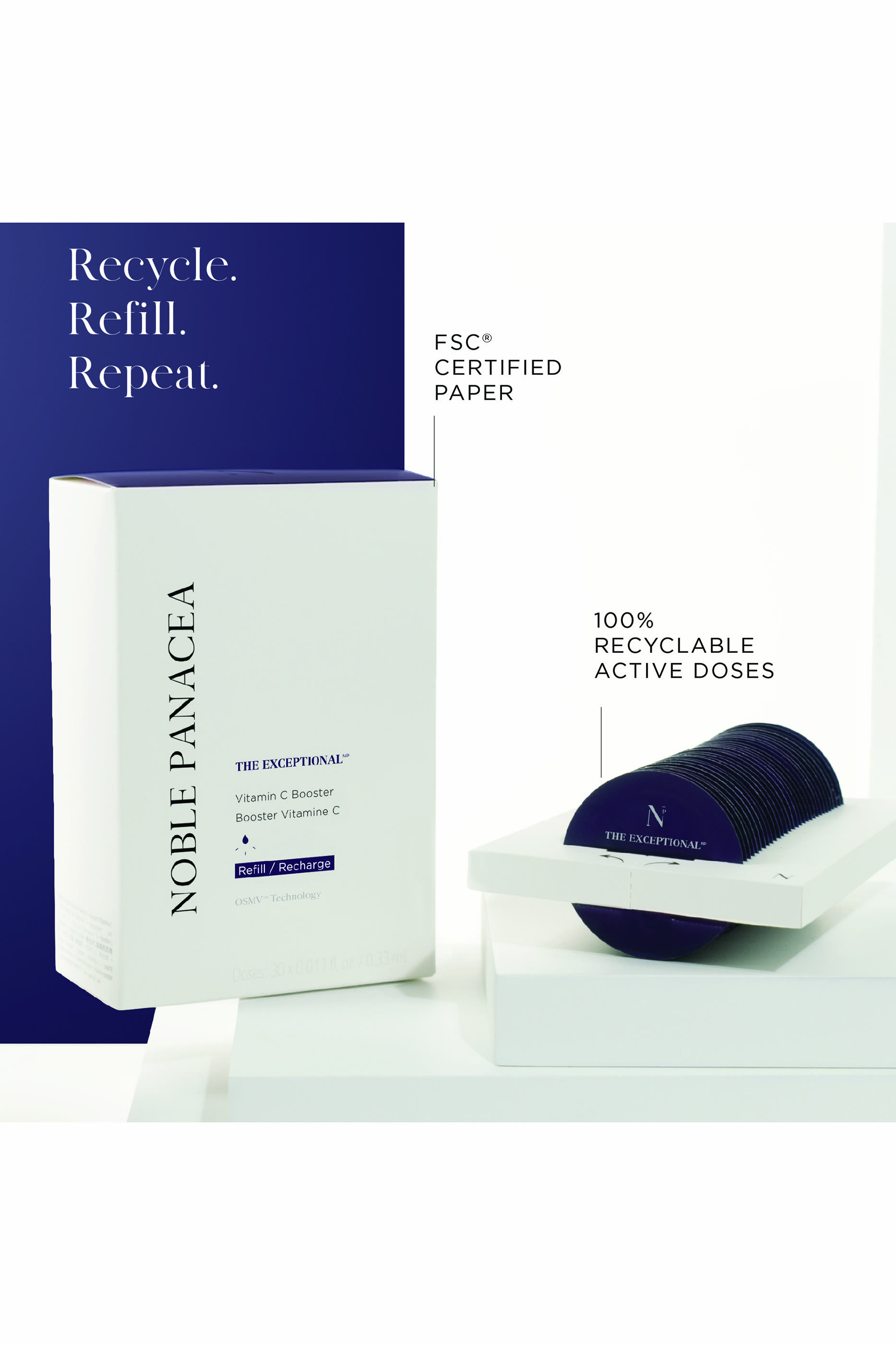 عبوة إعادة ملء سيروم ايكسبشيونال لتعزيز البشرة بفيتامين سي