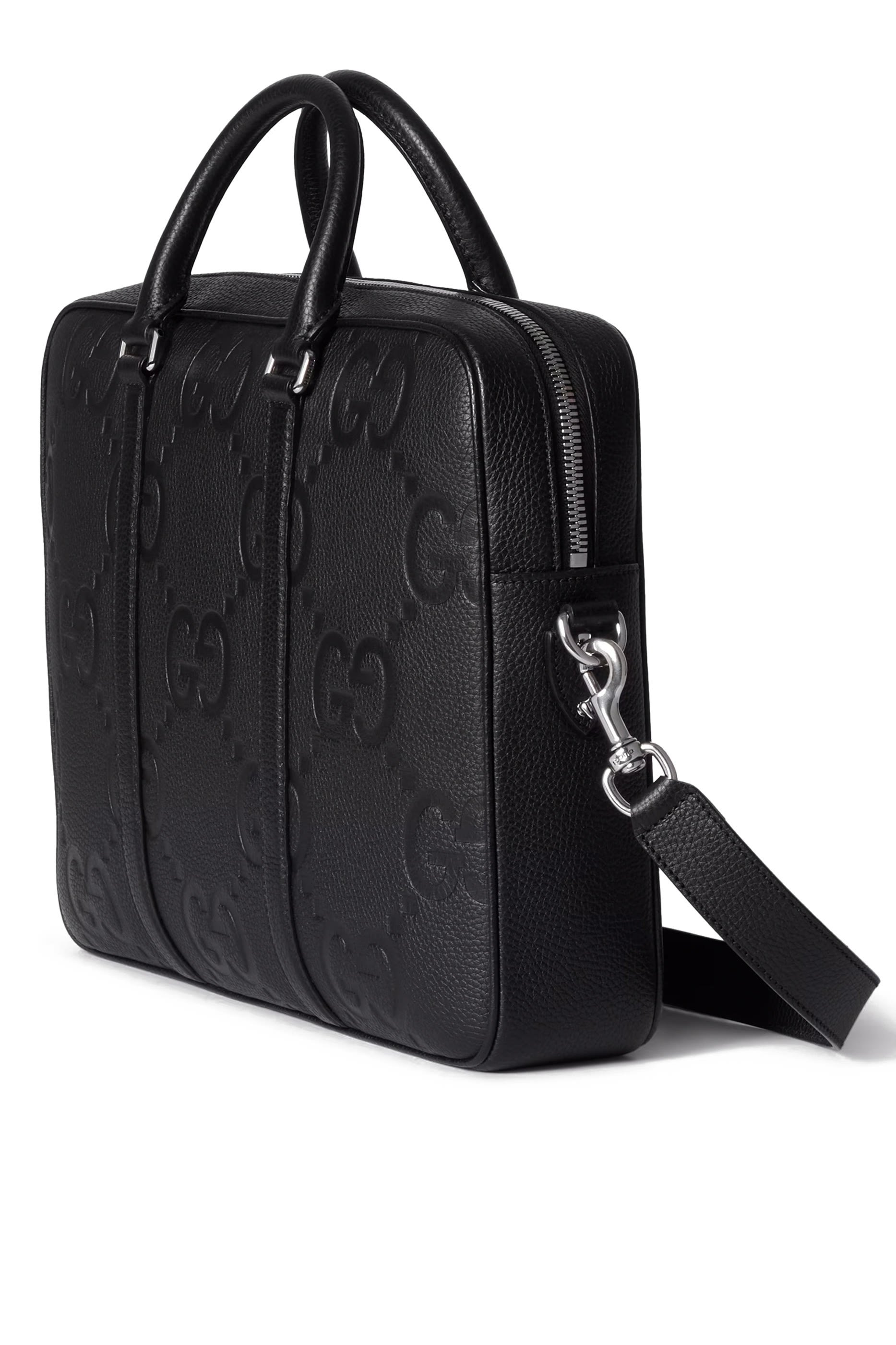 حقيبة عمل بشعر حرفي الماركة بحجم كبير