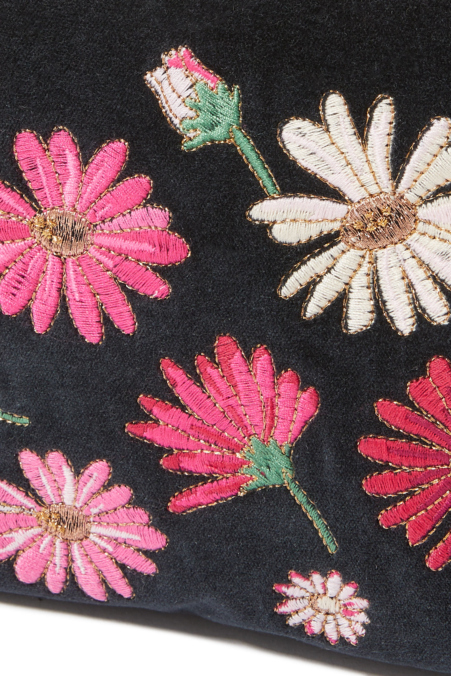 حقيبة صغيرة كاراكول بتطريزات أزهار صغيرة