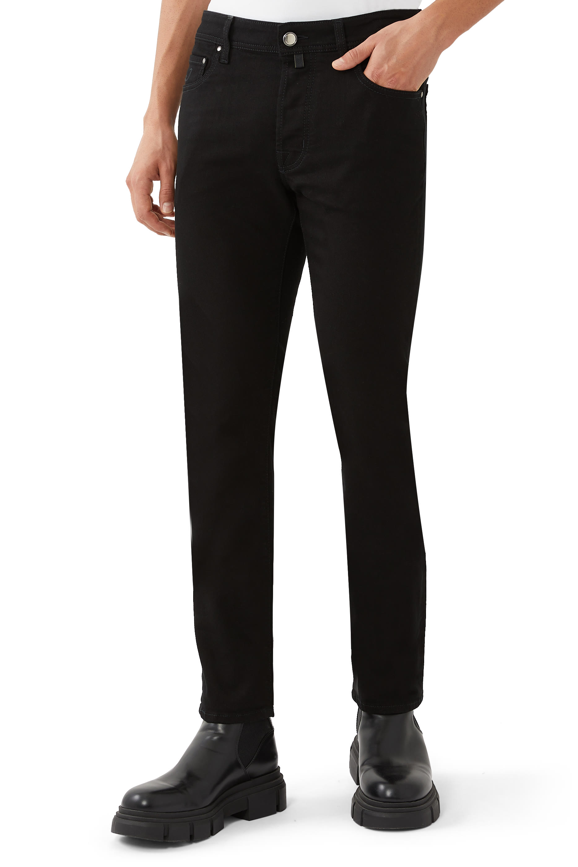 بنطال جينز بارد بقصة ساق مستقيمة