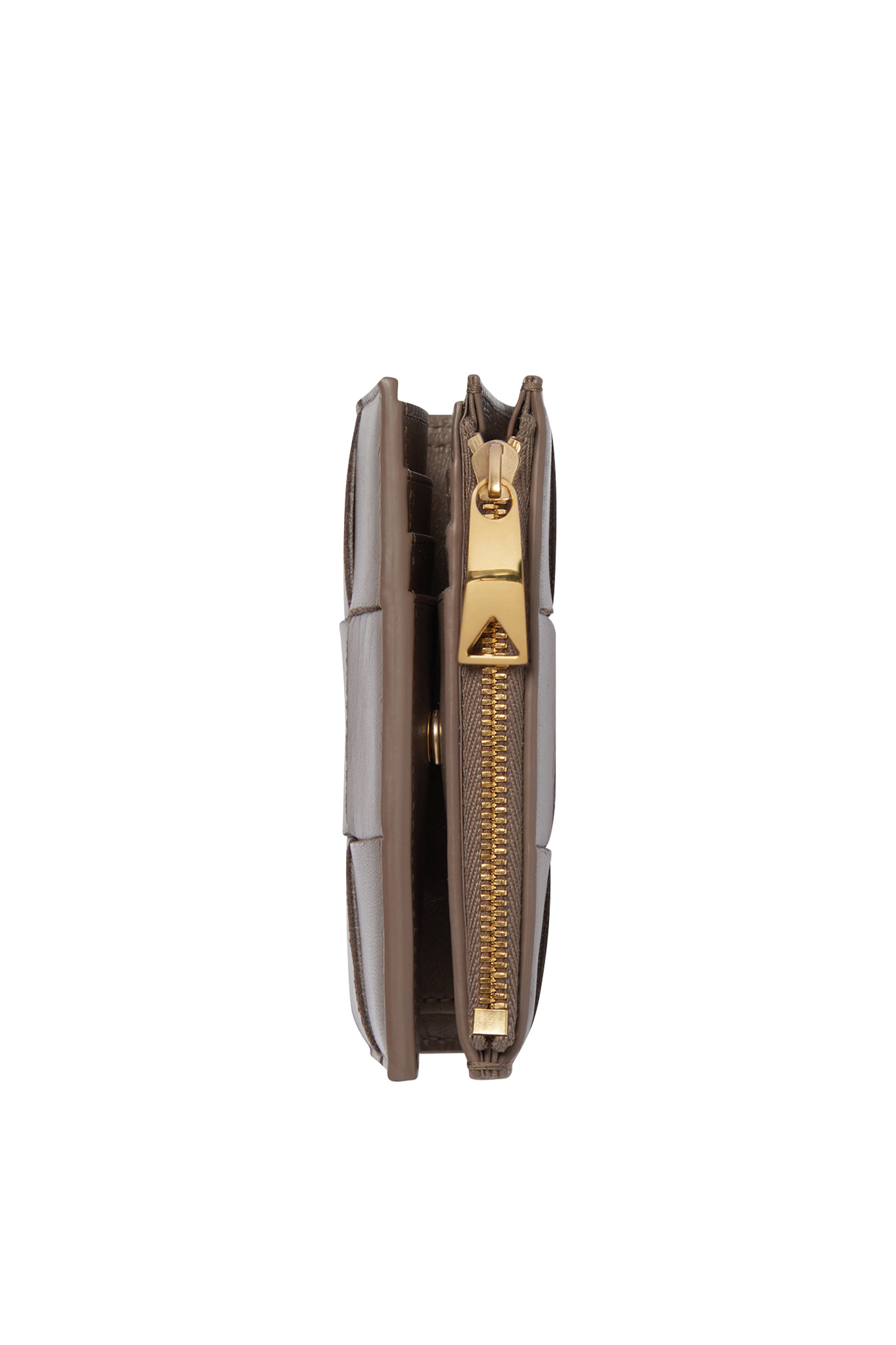 محفظة كاسيت صغيرة ثنائية الطي بسحاب