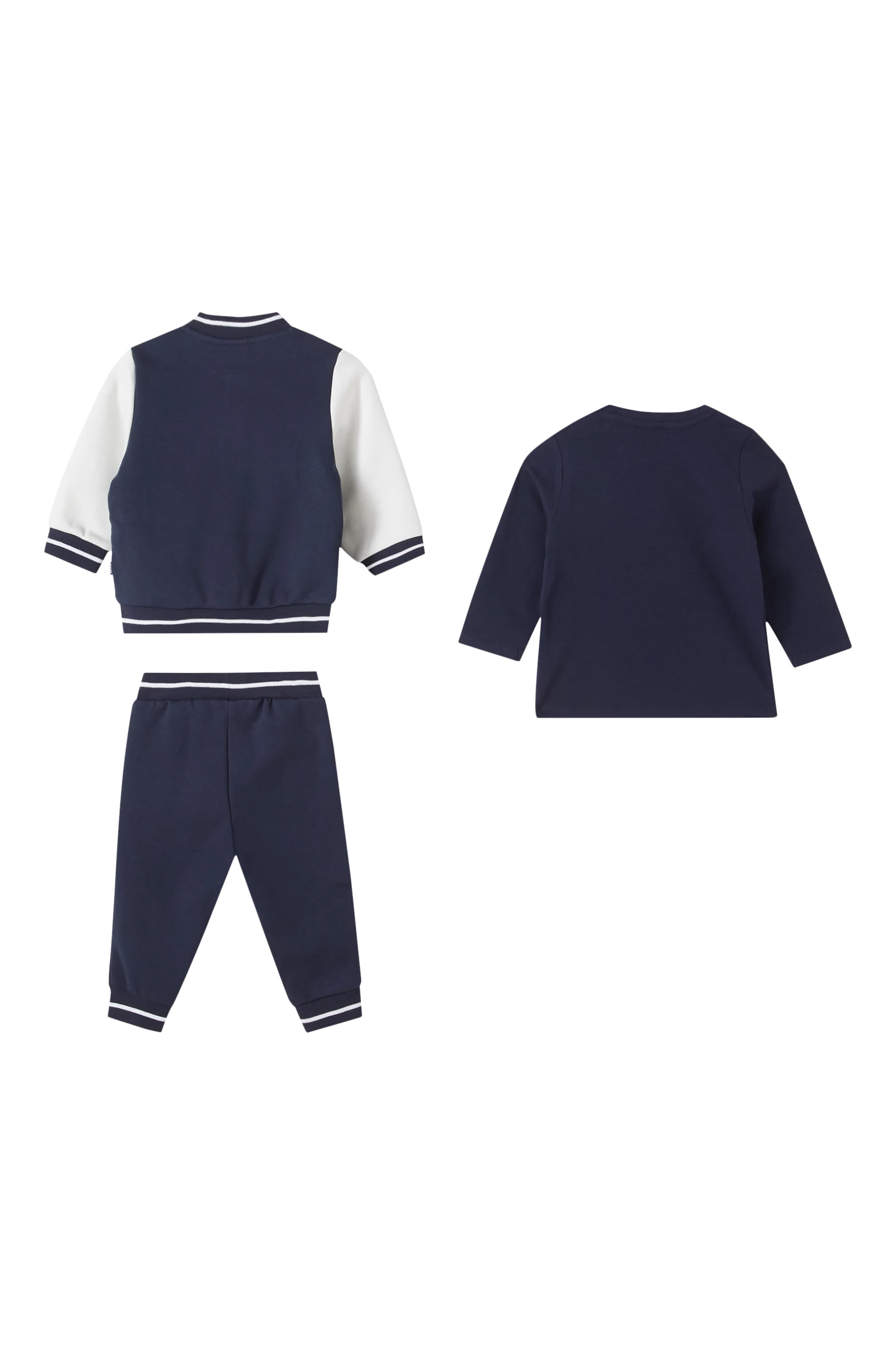 طقم كارديغان بشعار الماركة، ثلاث قطع للأطفال