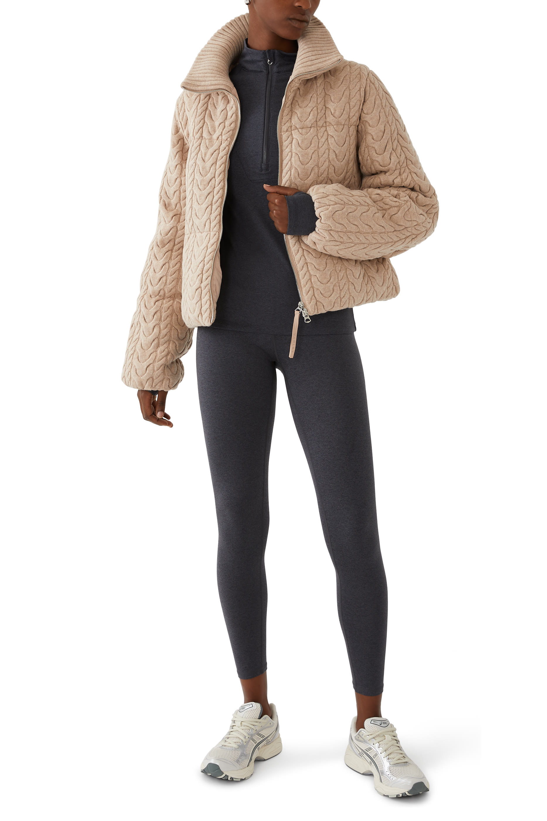 جاكيت بافر ريجي بغرزة الضفيرة