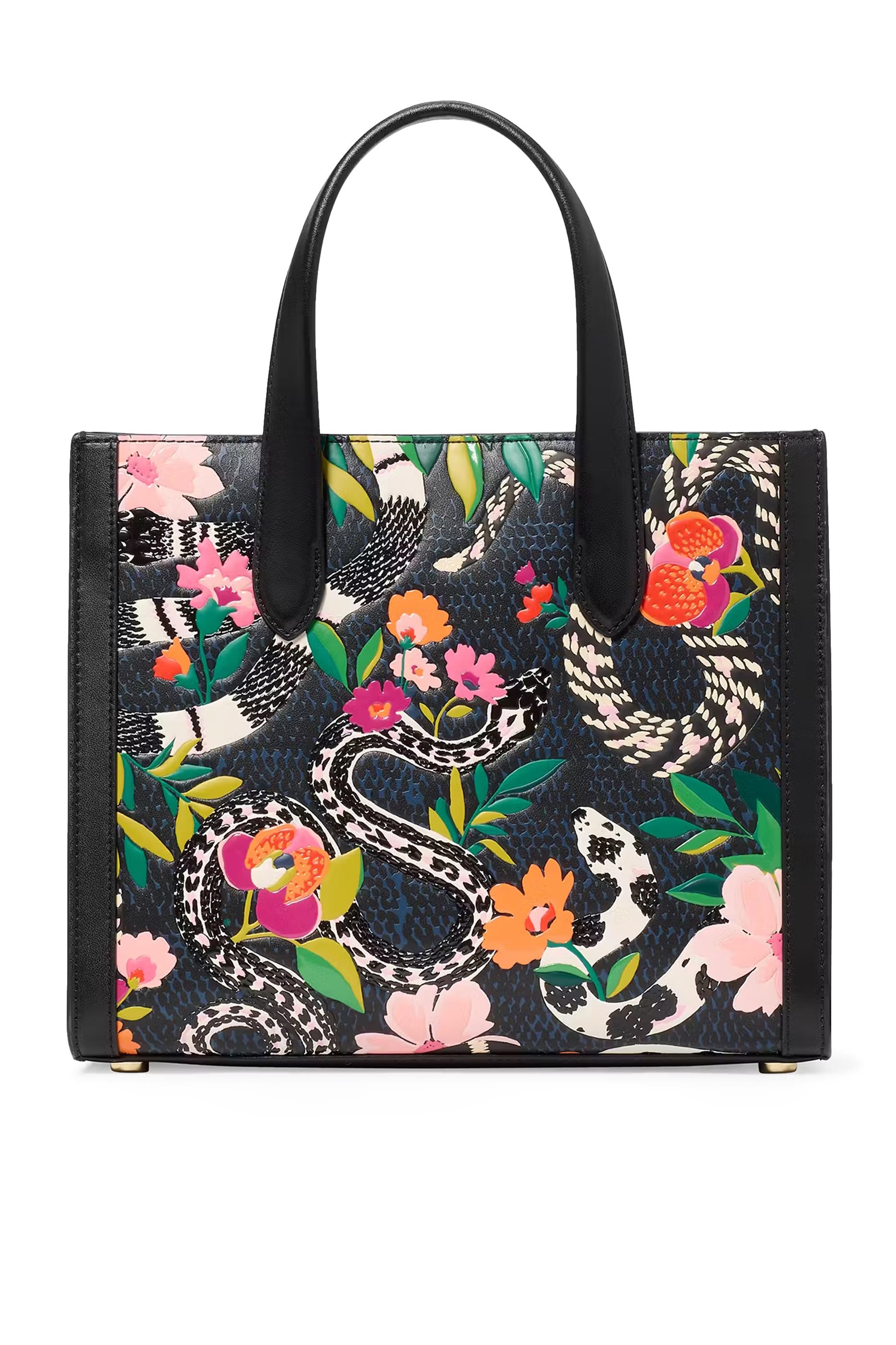 حقيبة يد مانهاتن صغيرة جلد منقوش