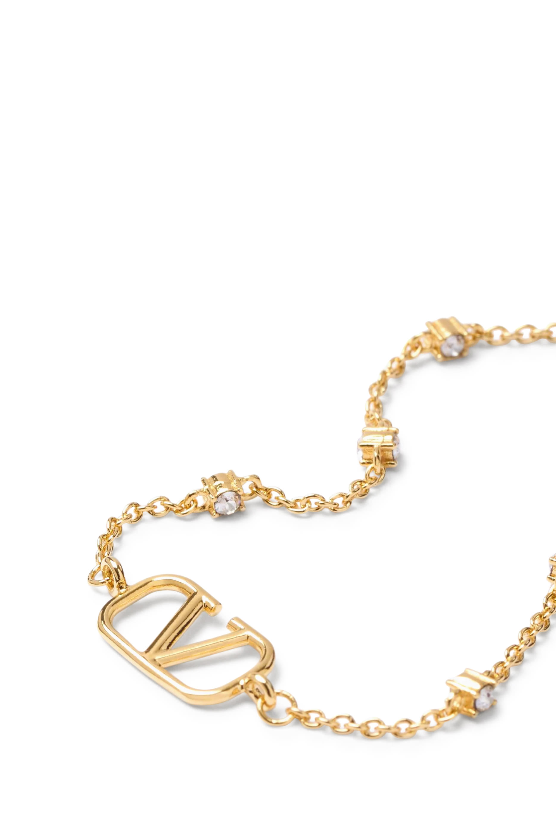 سوار بحلية بتصميم شعار الماركة وكريستال سواروفسكي، معدن