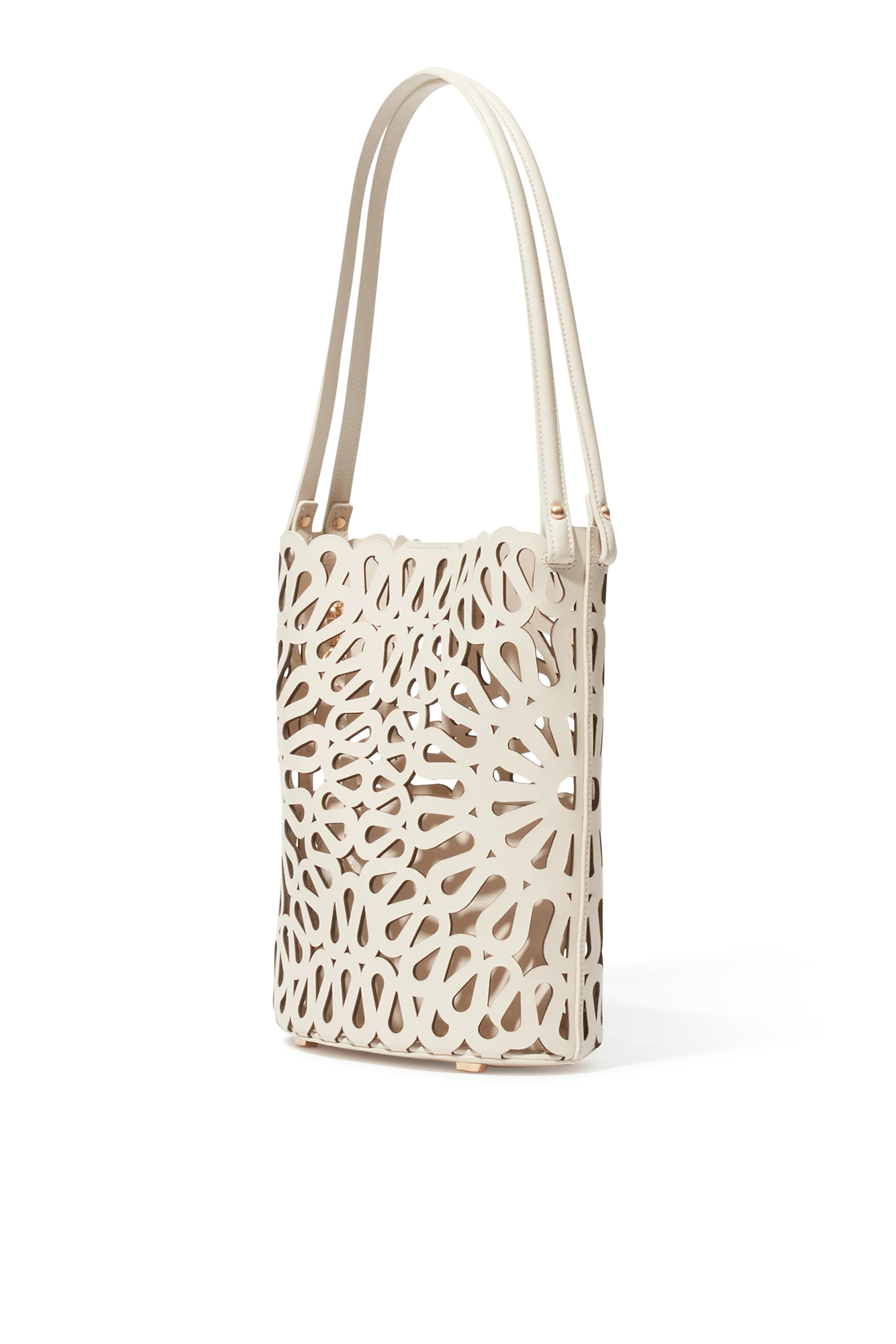  McCall Laser Cut Leather Bucket Bag