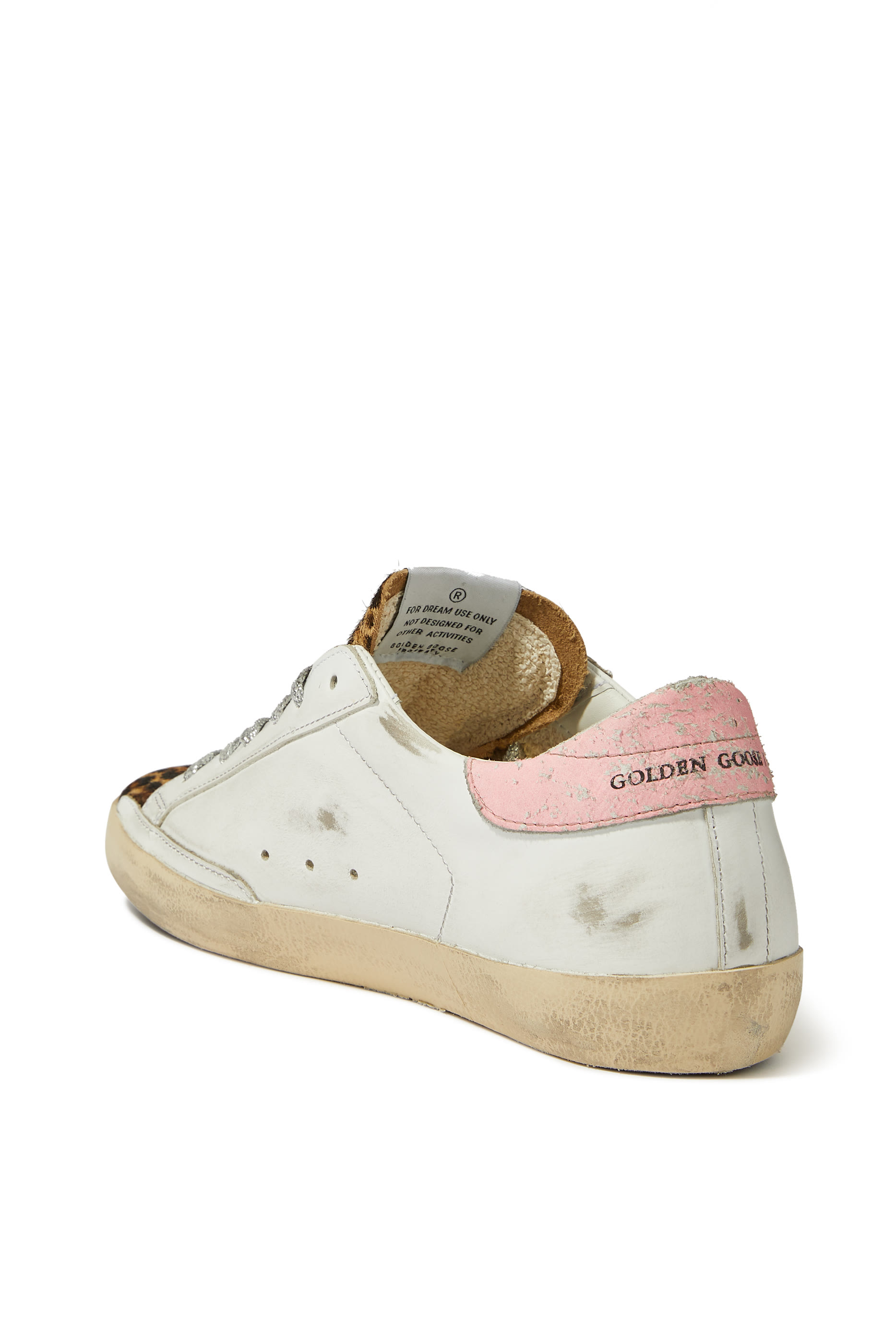 سنيكرز سوبر ستار أسفل الكاحل بنقشة جلد الفهد