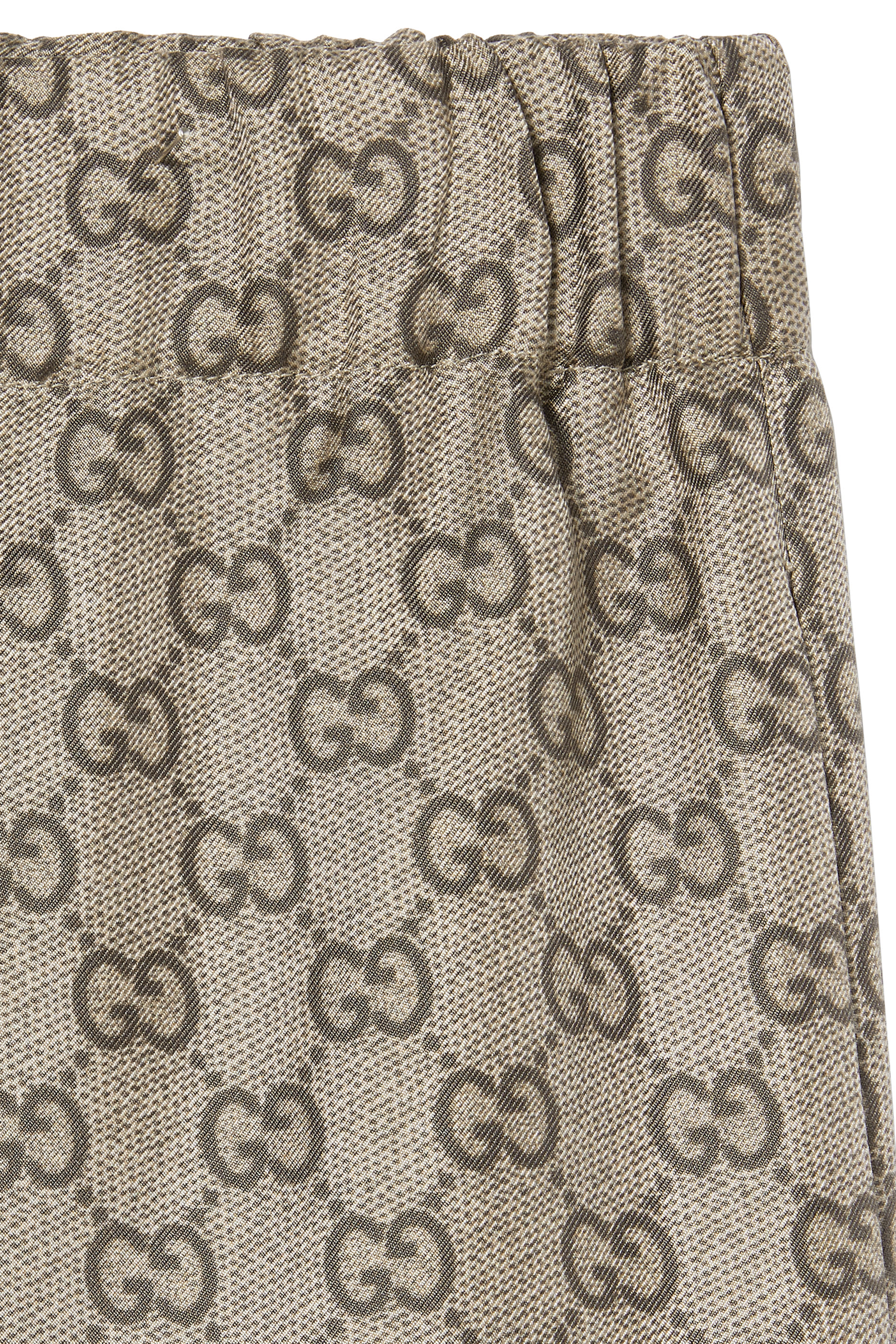 بنطال للبيت مزين كليا بنقشة حرفي شعار الماركة حرير تويل