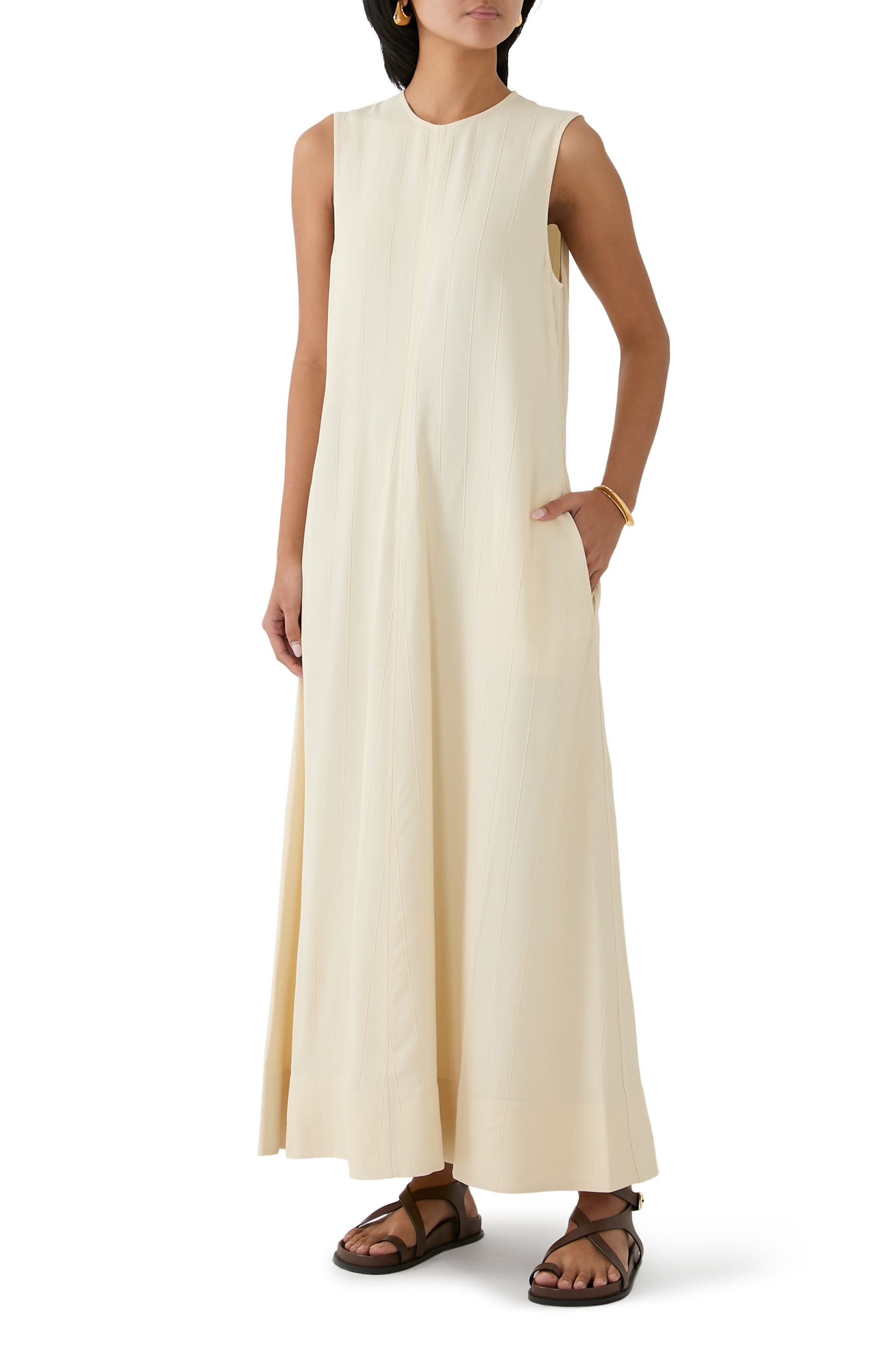 فستان منسوج مخطط