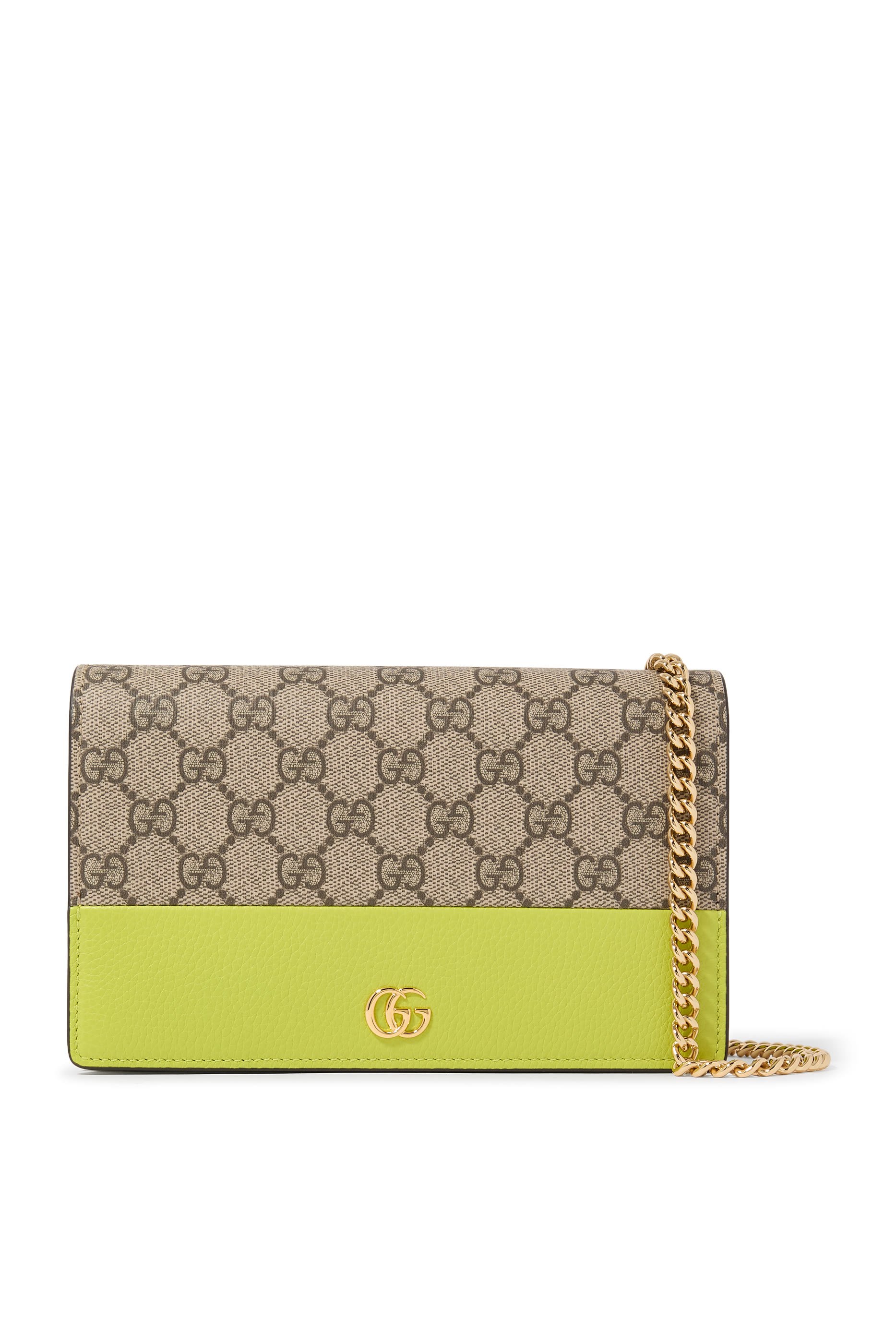 محفظة مارمونت بحرفي شعار الماركة ولونين وسلسلة