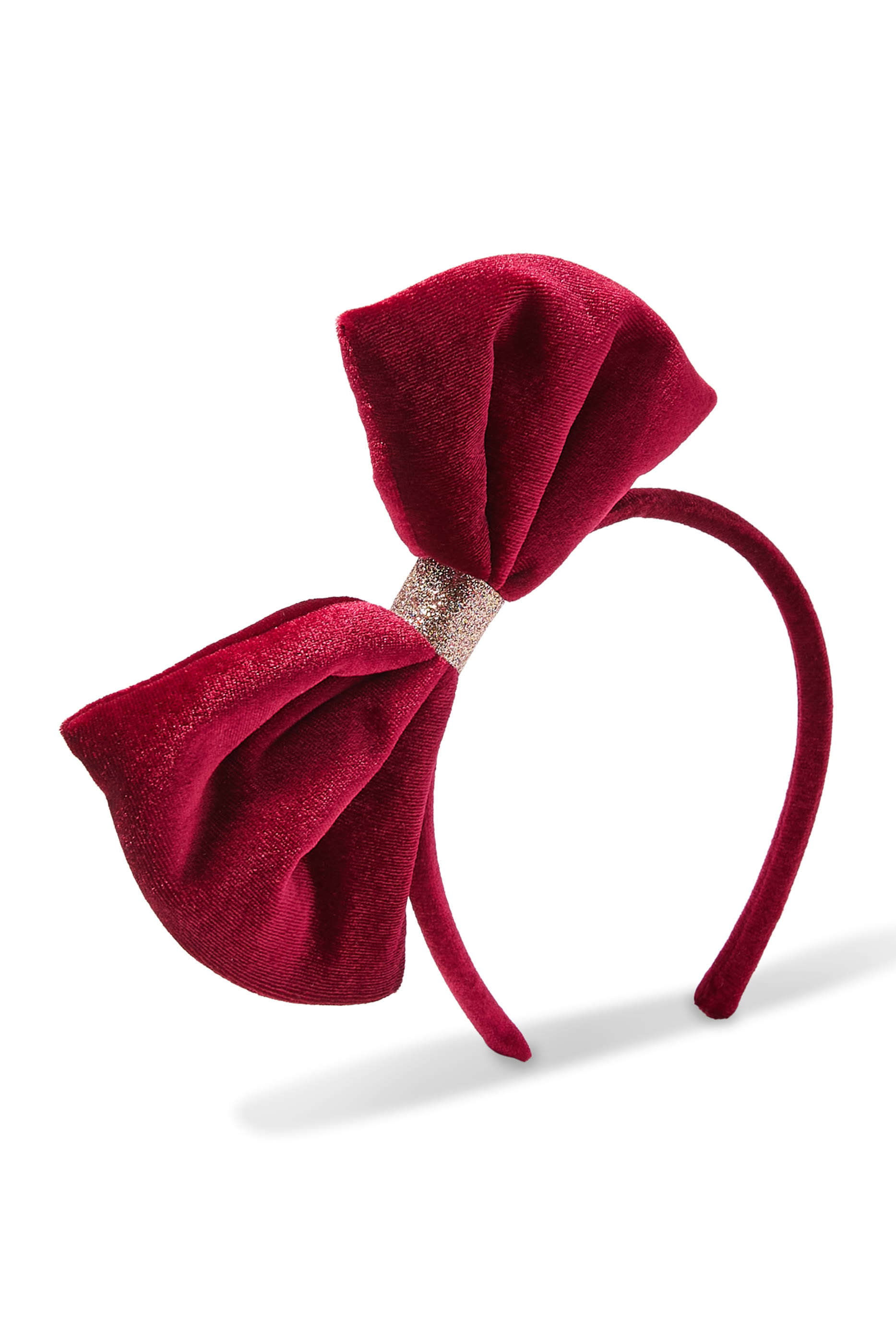 طوق شعر كريسماس مخملي مع فيونكة للأطفال