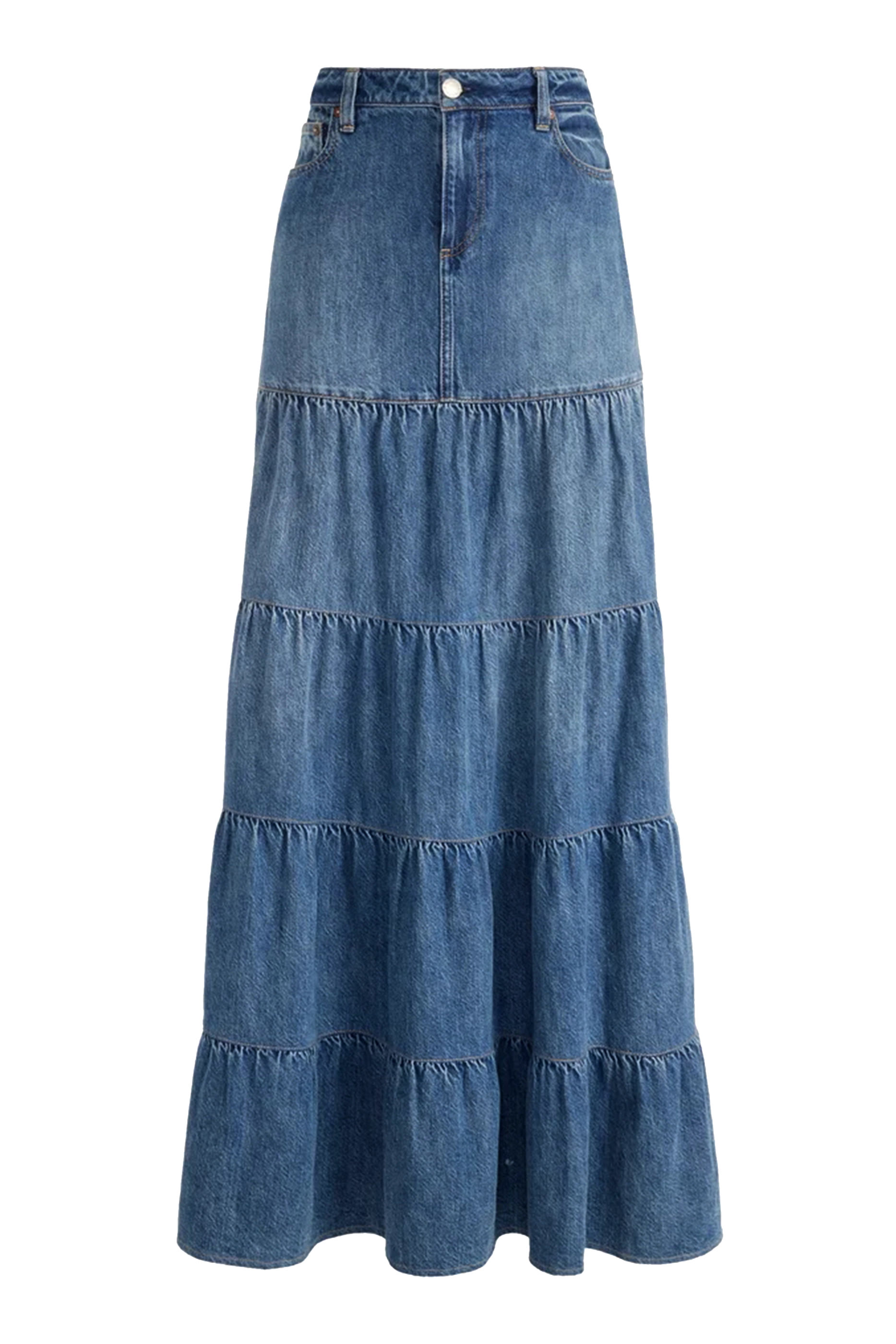 تنورة ميندي طويلة متعددة الطبقات