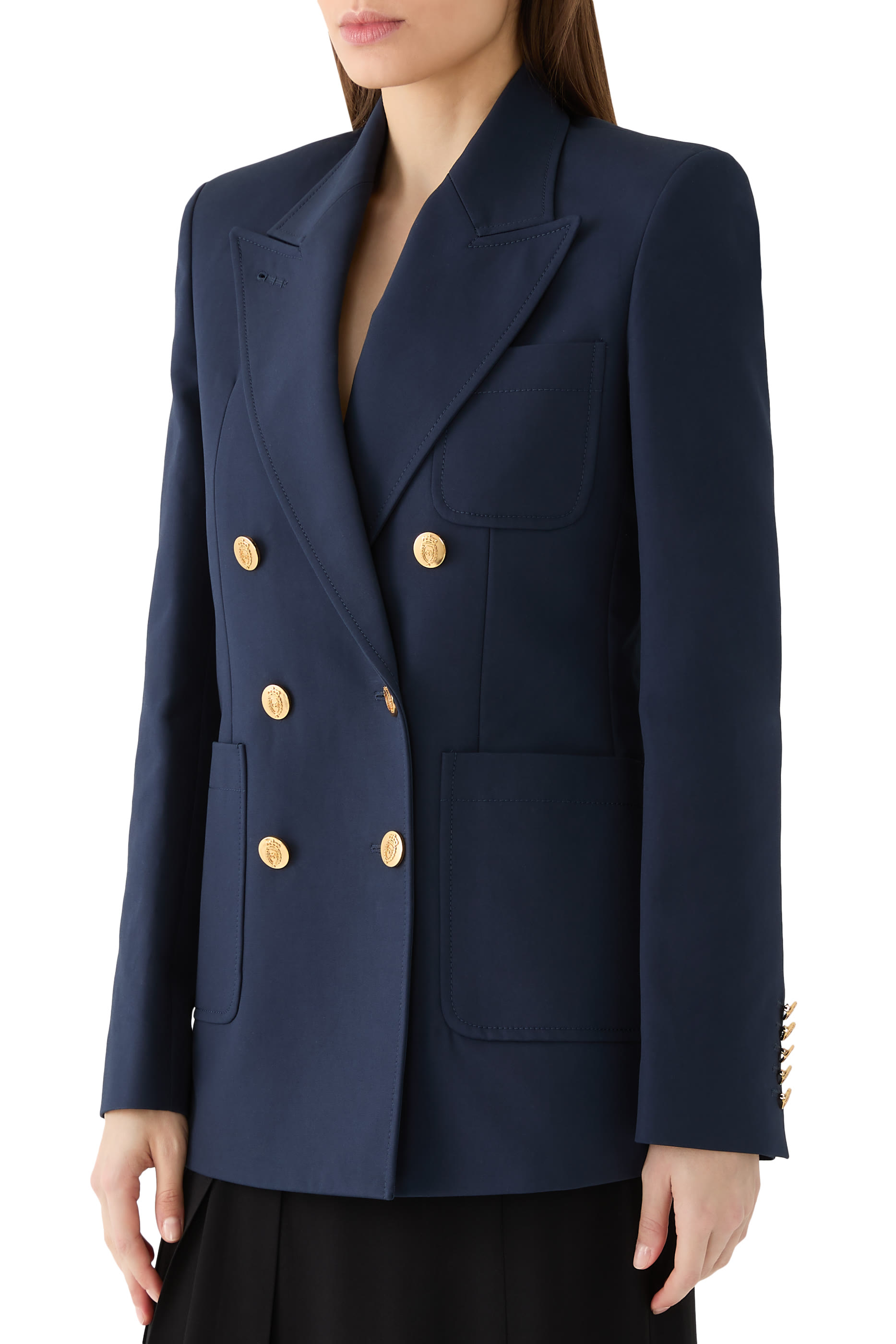 جاكيت بصفي أزرار قطن