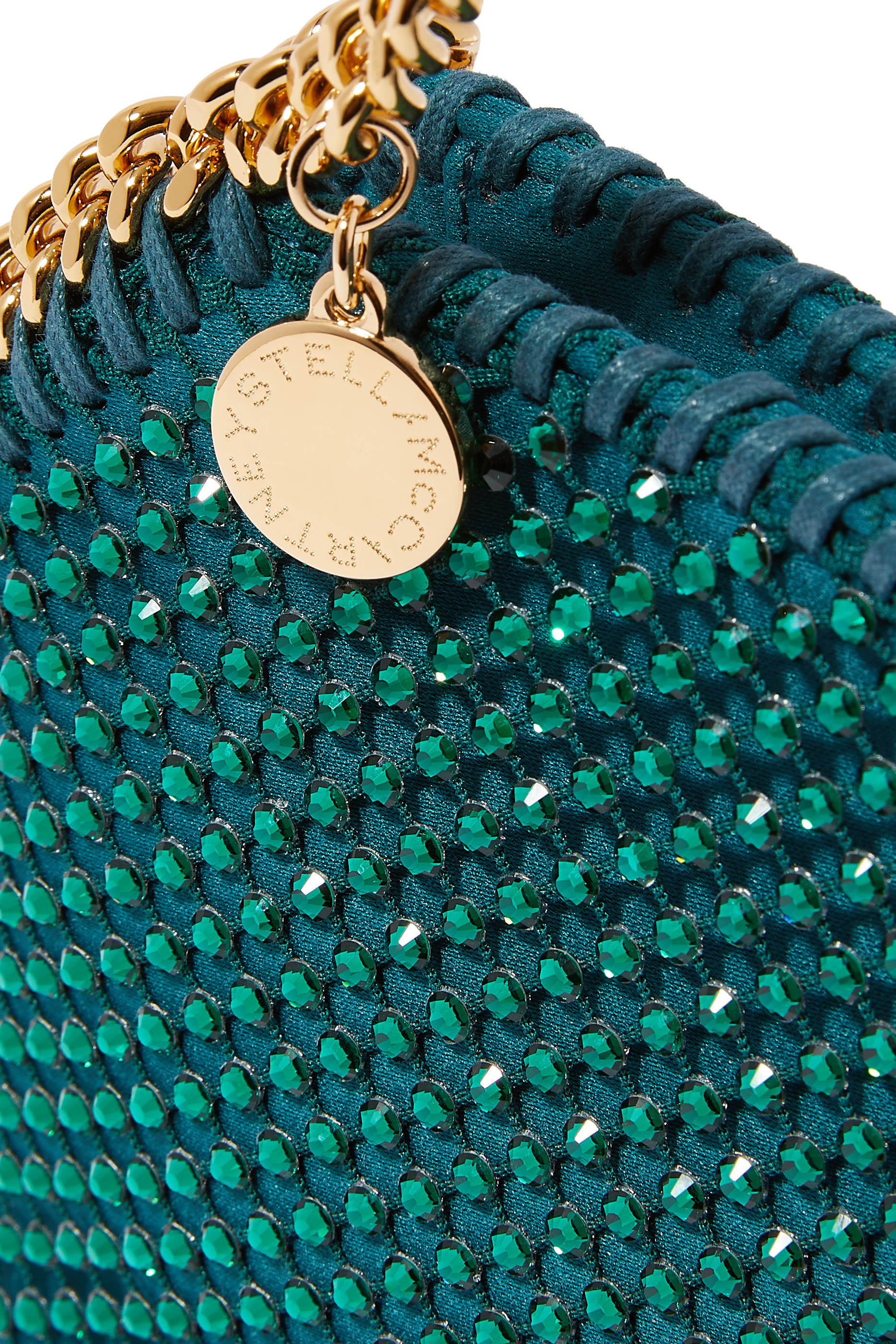 حقيبة يد فالابيلا صغيرة قماش شبكي مرصع بالكريستال حصرية للشرق الأوسط