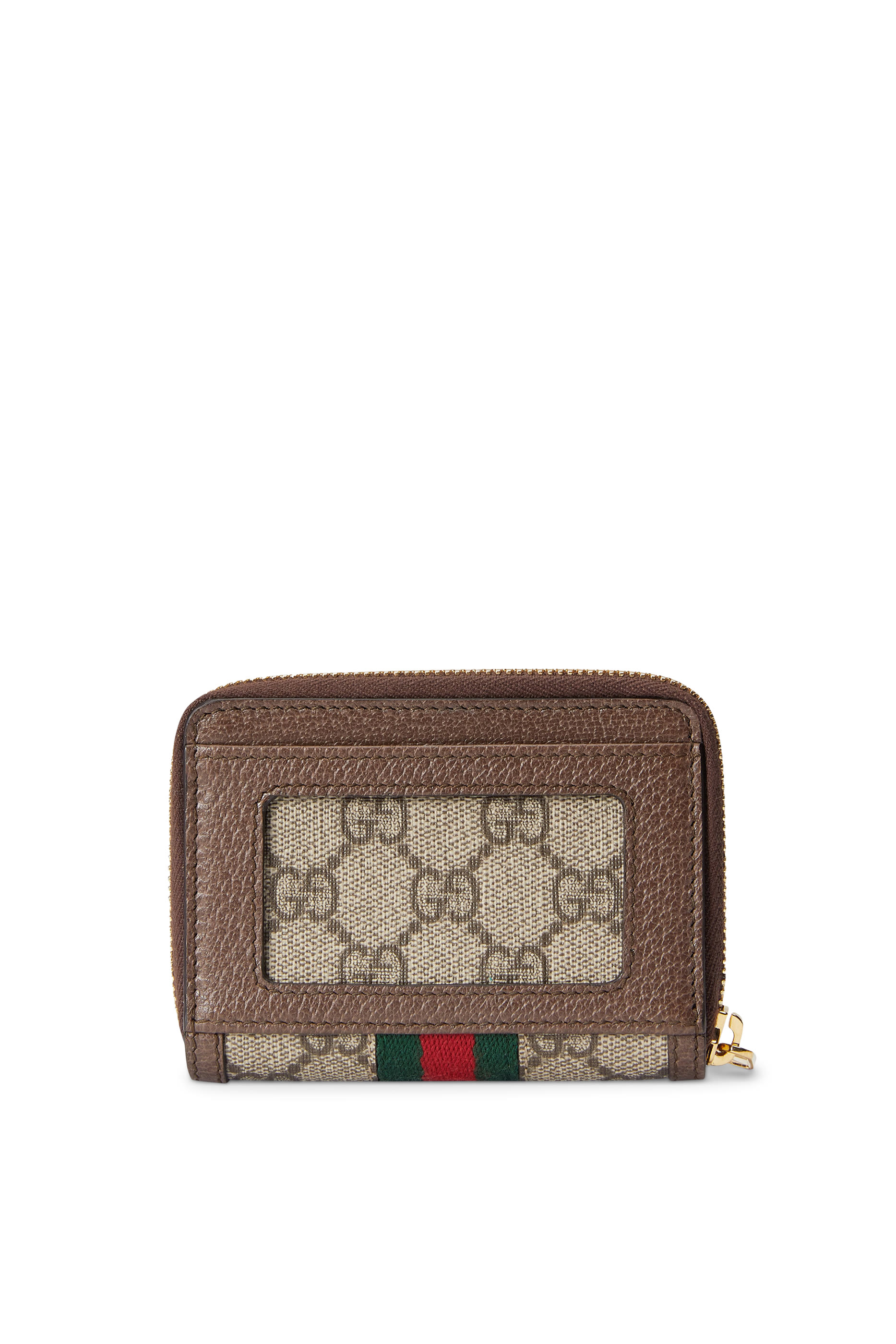 محفظة أوفيديا بتصميم حافظة بطاقات بنقشة حرفي شعار الماركة