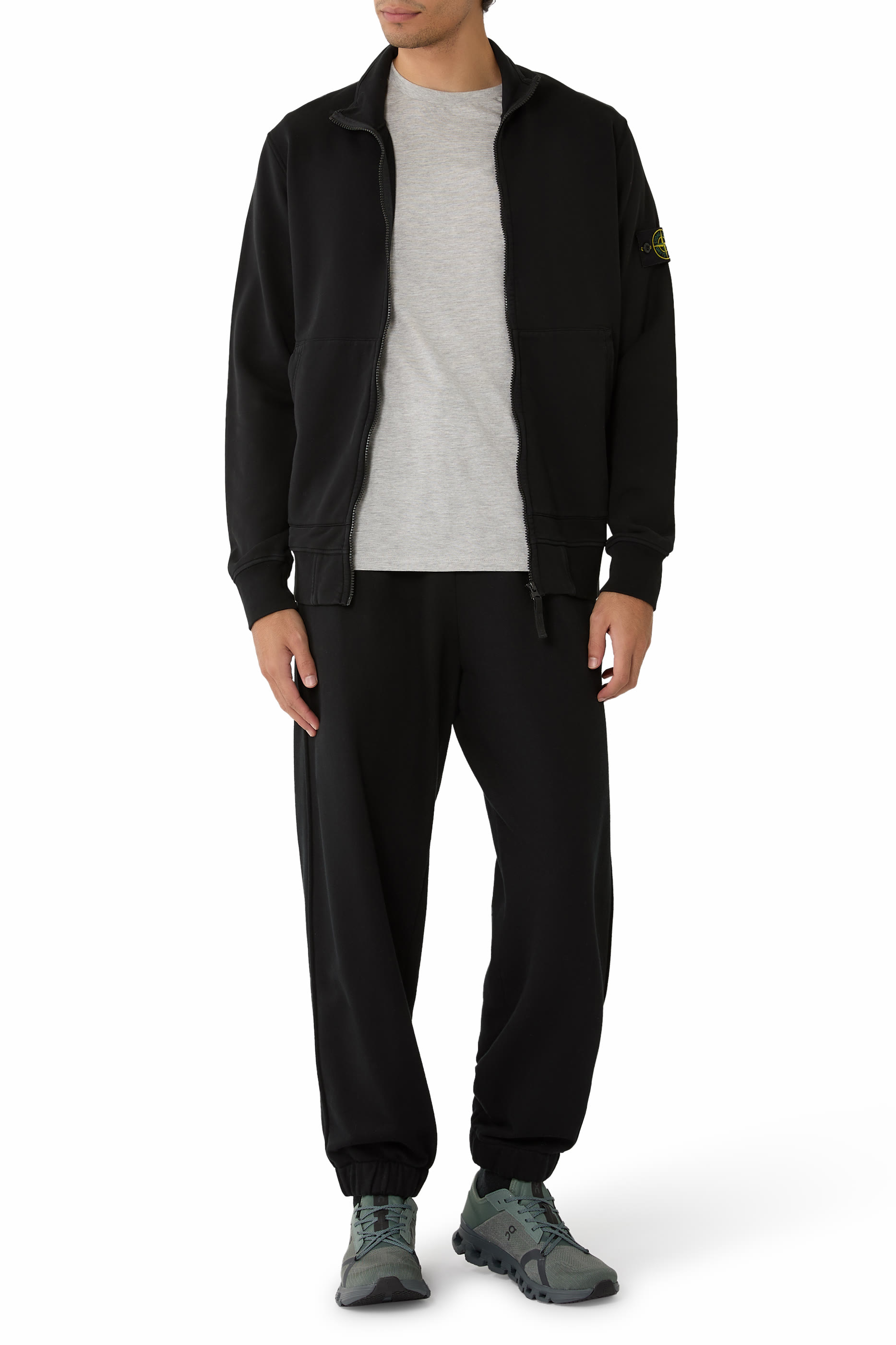 جاكيت بسحاب ورقعة شعار الماركة