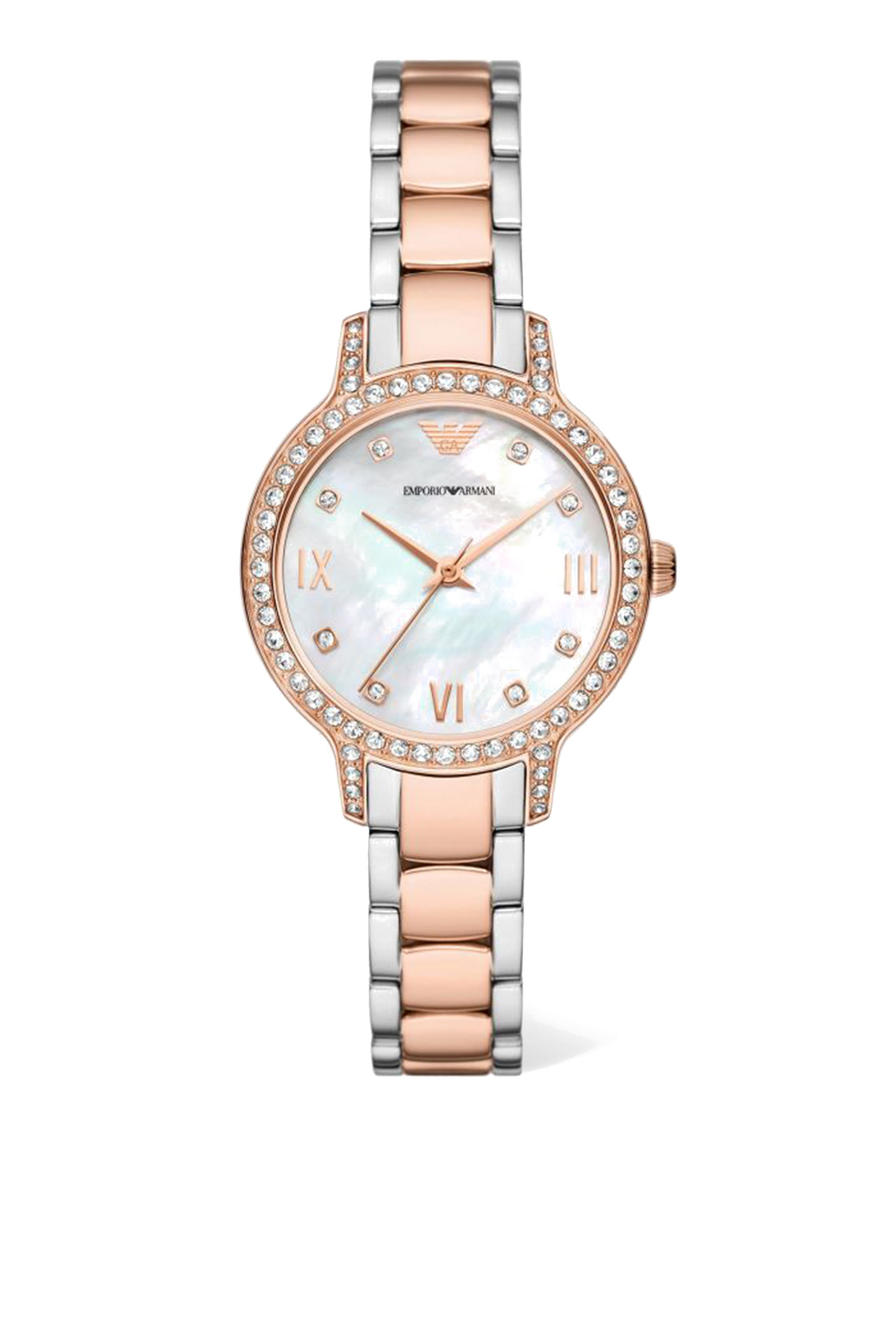 ساعة كليو مقاس 32 مم مرصعة بأحجار ستانلس ستيل