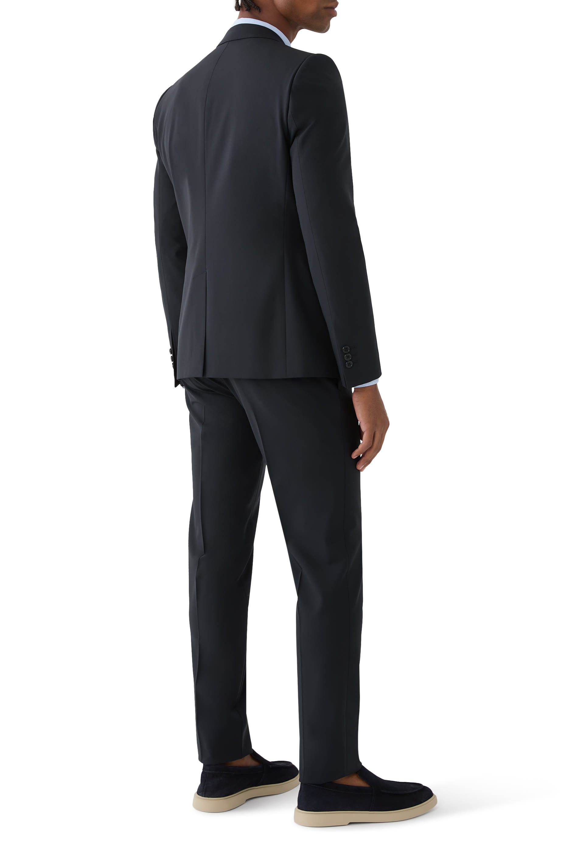 بدلة بصف أزرار صوف بكر