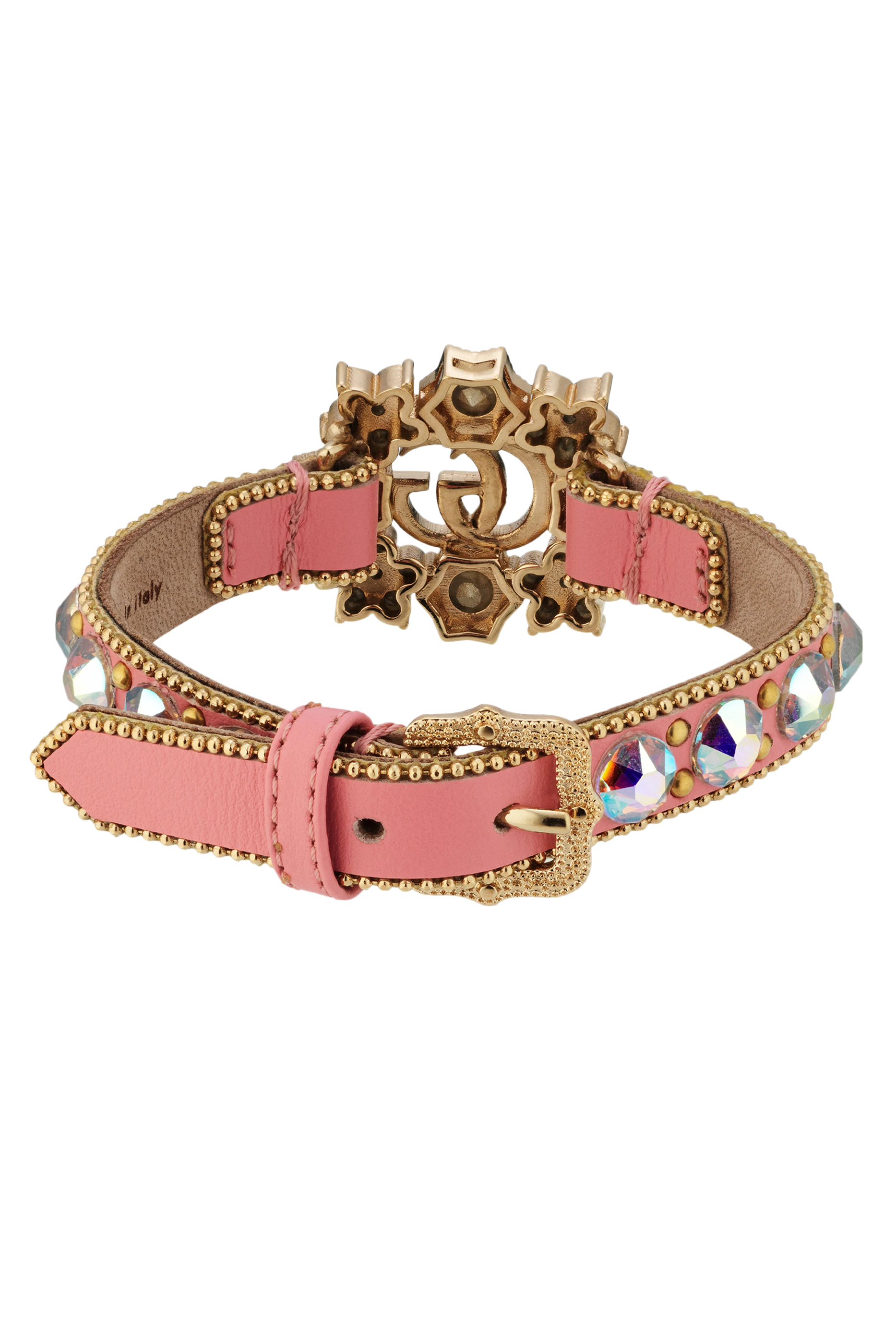 سوار بحلية زهرة وشعار GG&rlm; مرصع بكريستال