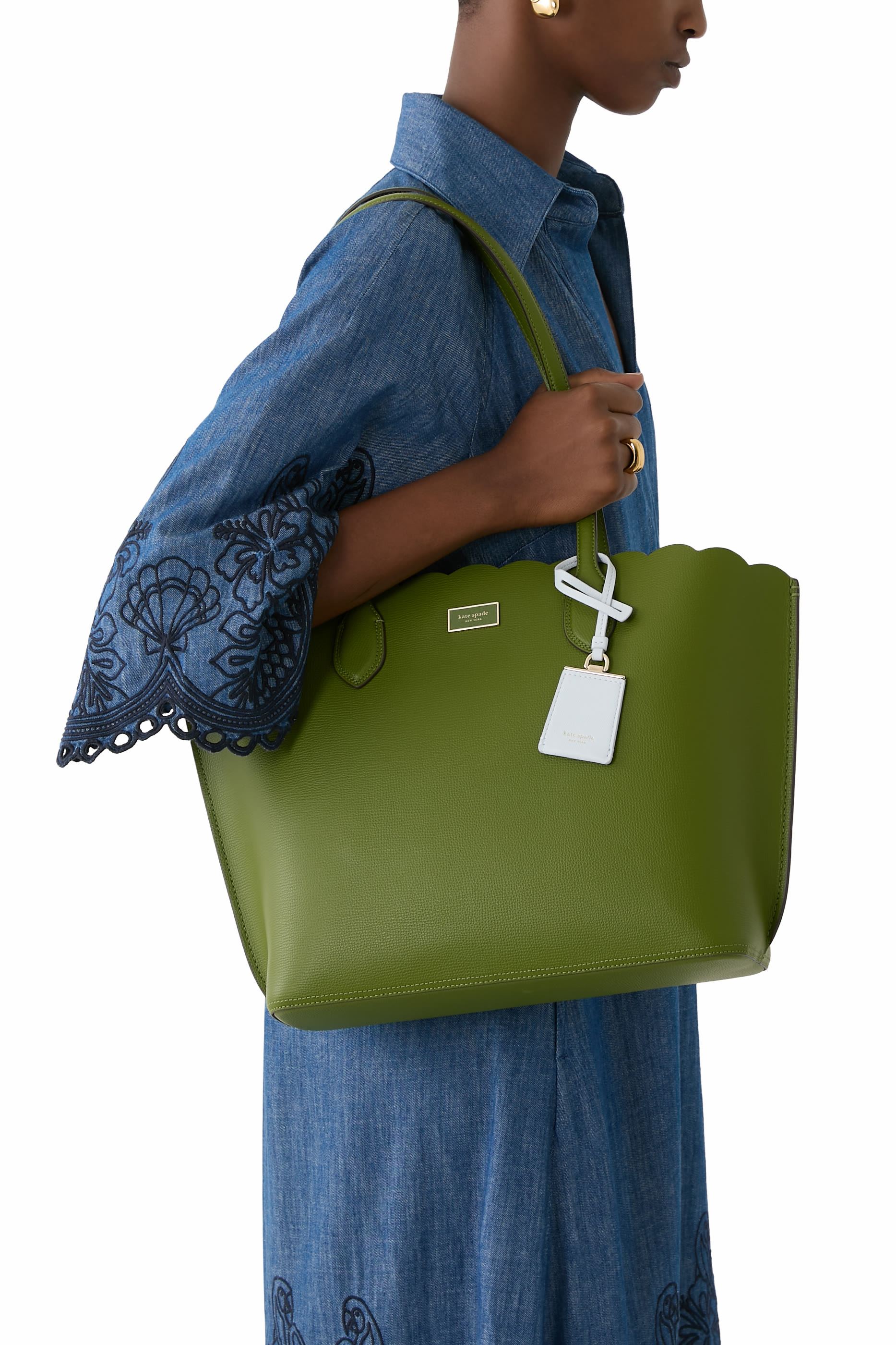 حقيبة يد سويت بتصميم بحواف صدفية