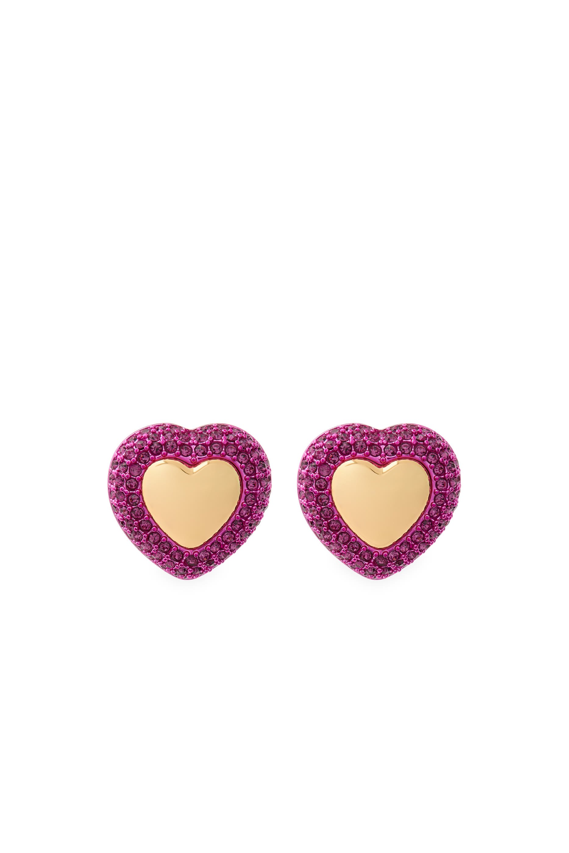 أقراط بتصميم قلب بكريستال بافيه