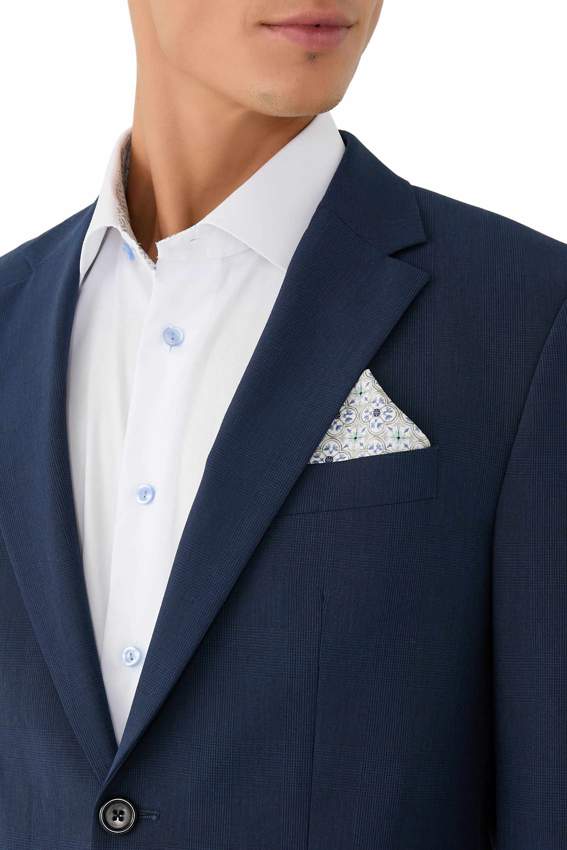 منديل جيب بنقشة ميدالية حرير