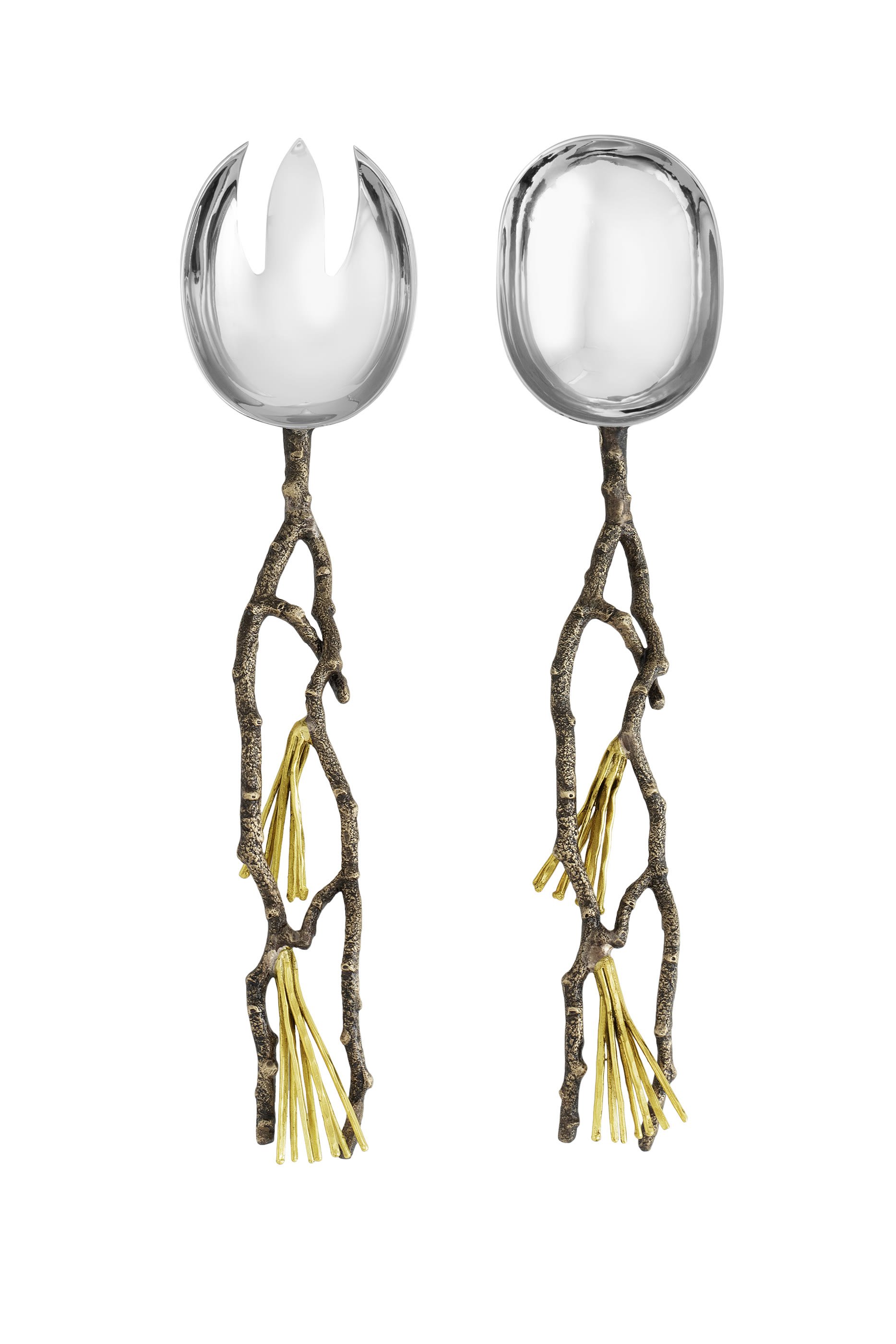 طقم أدوات تقديم مزين بنبات الصنوبر