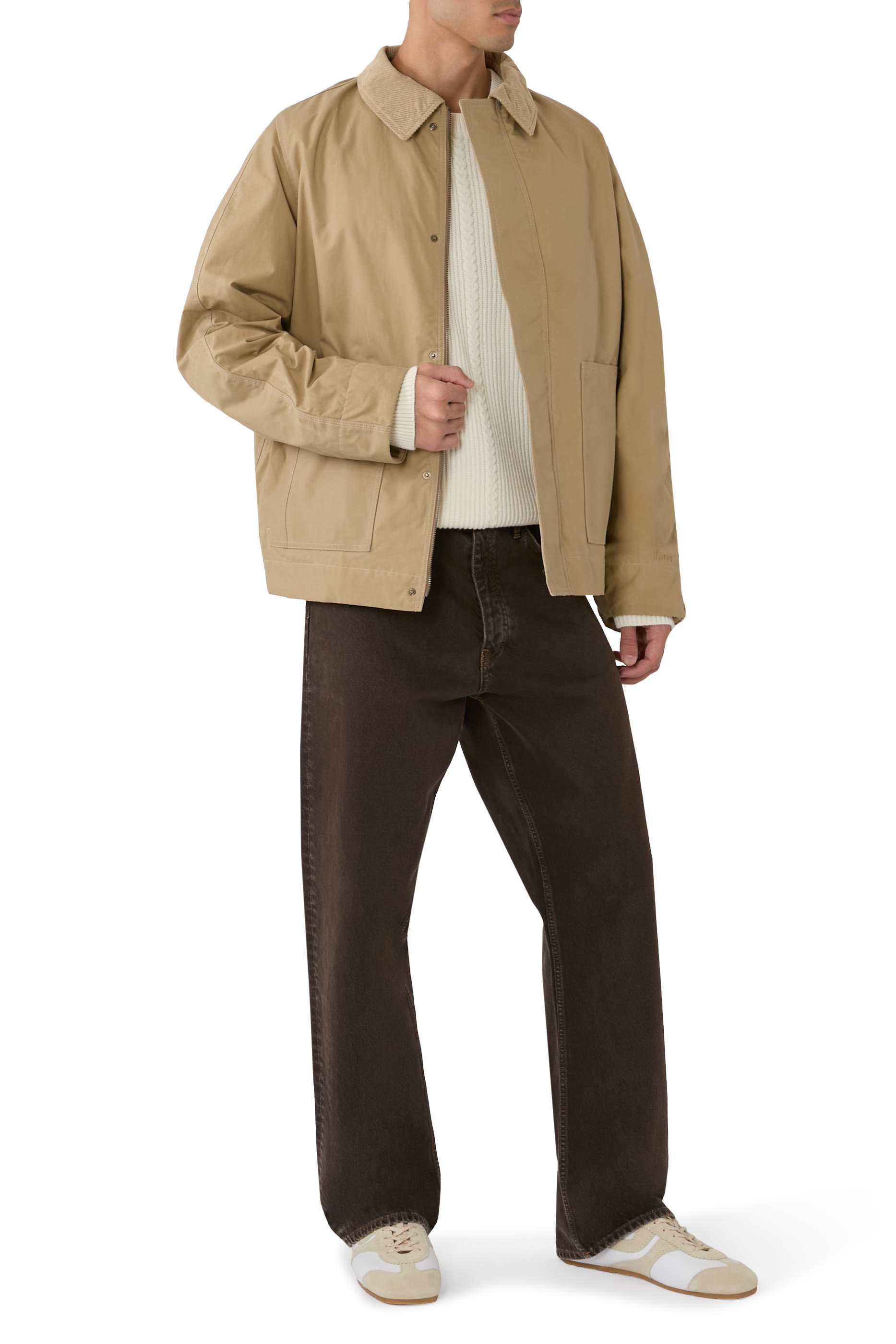 جاكيت أسبن مبطن قماش اويل سكين