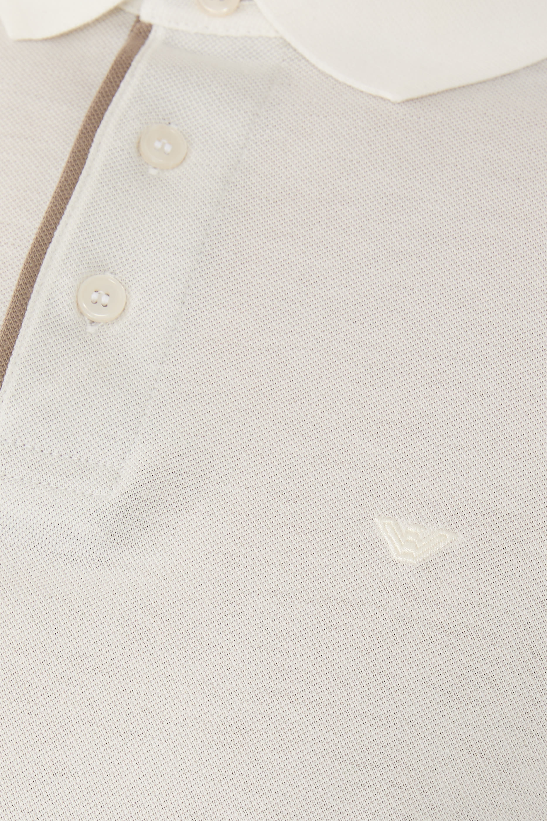 قميص بولو مطرز بشعار الماركة بحجم صغير بيكيه مطاطي