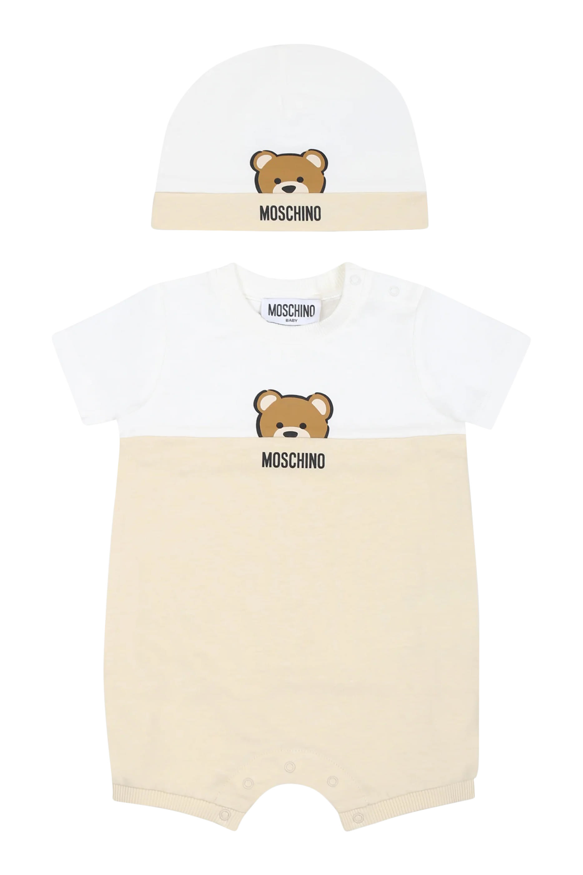 طقم أفرول وقبعة قطن للأطفال