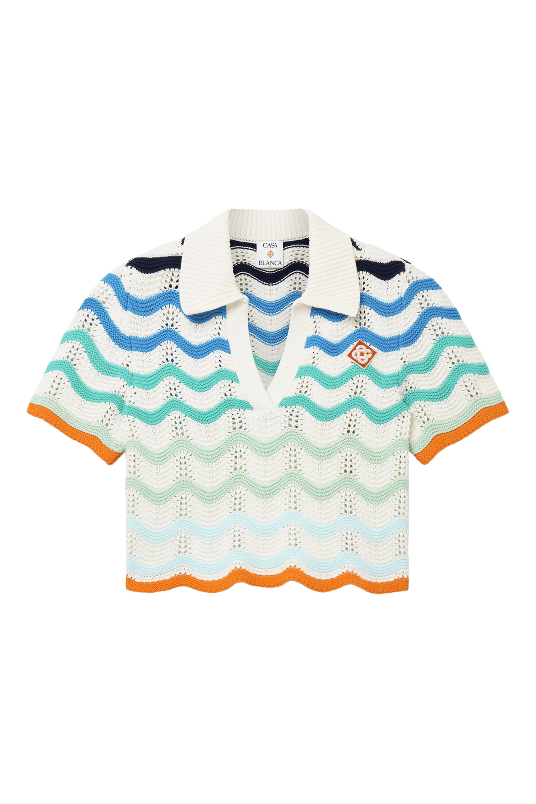 بلوزة غاردينت بتصميم متموج كروشيه