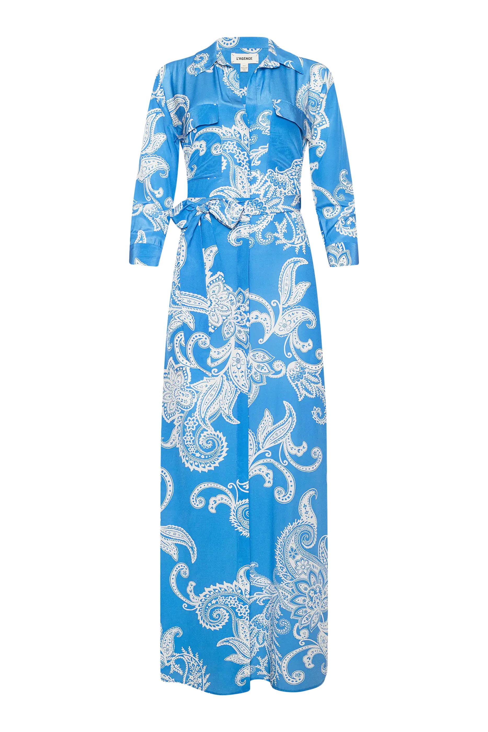 فستان كاميرون بنمط قميص حرير