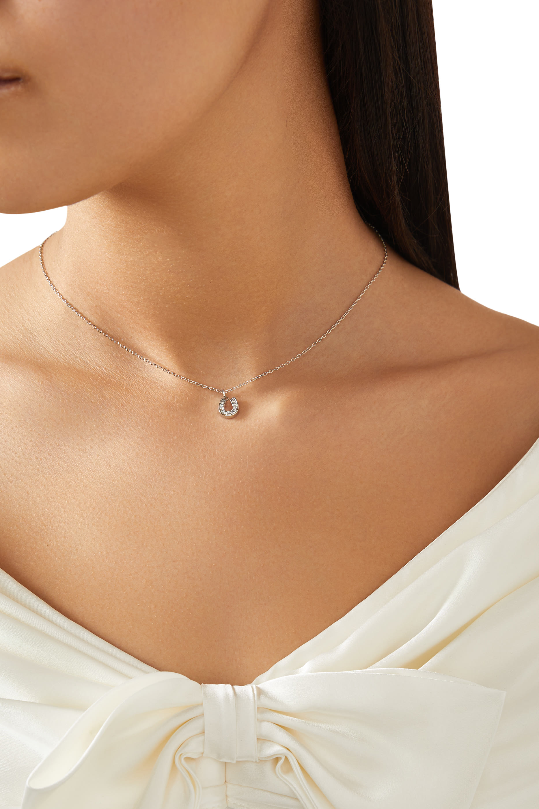 Lucky You Pendant, Plated Metal & Cubic Zirconia