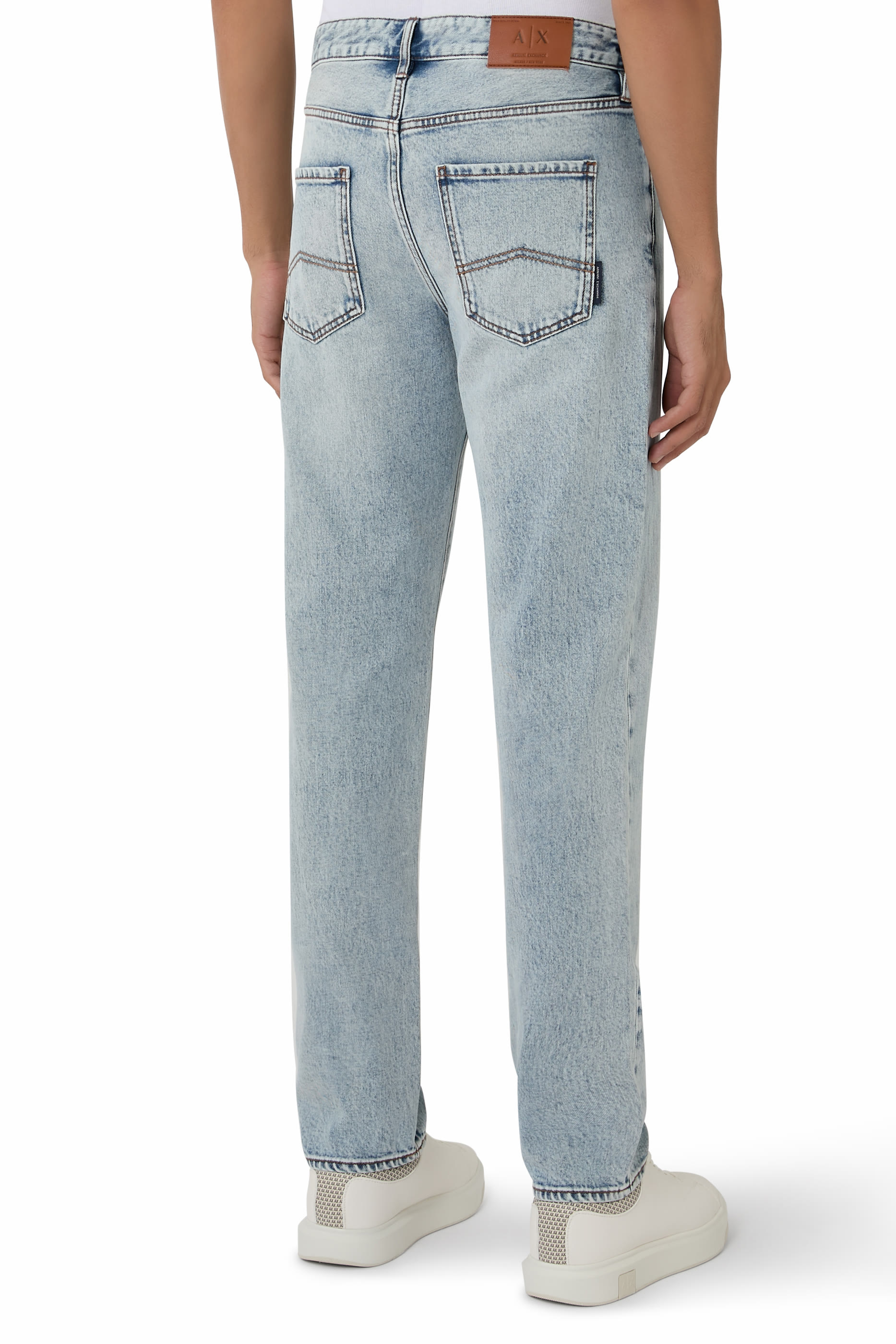 بنطال جينز وان بلوك اب بقصة ضيقة دنيم